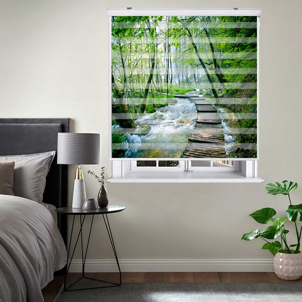 پرده زبرا زیو کد L5017 سایز 150X150 سانتی متر