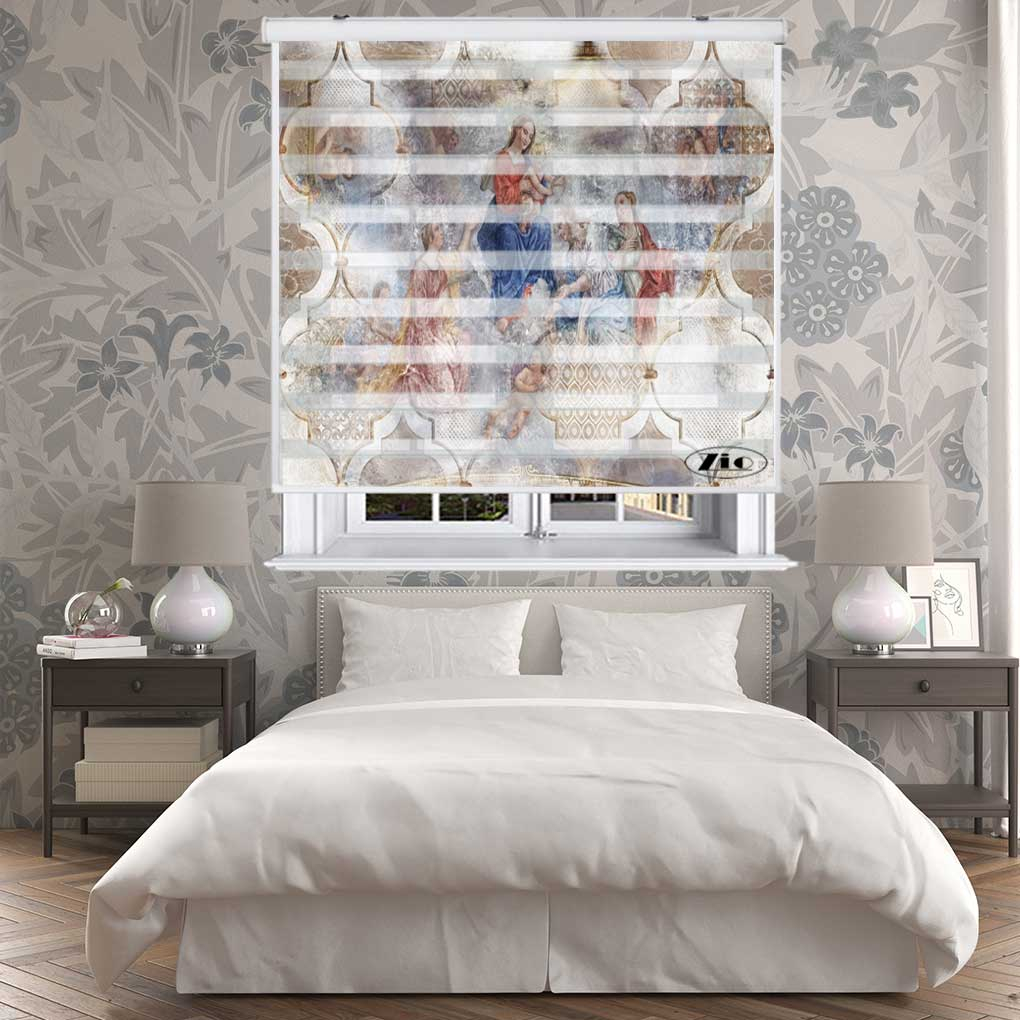 پرده زبرا زیو کد O7000 سایز 150x150 سانتی متر