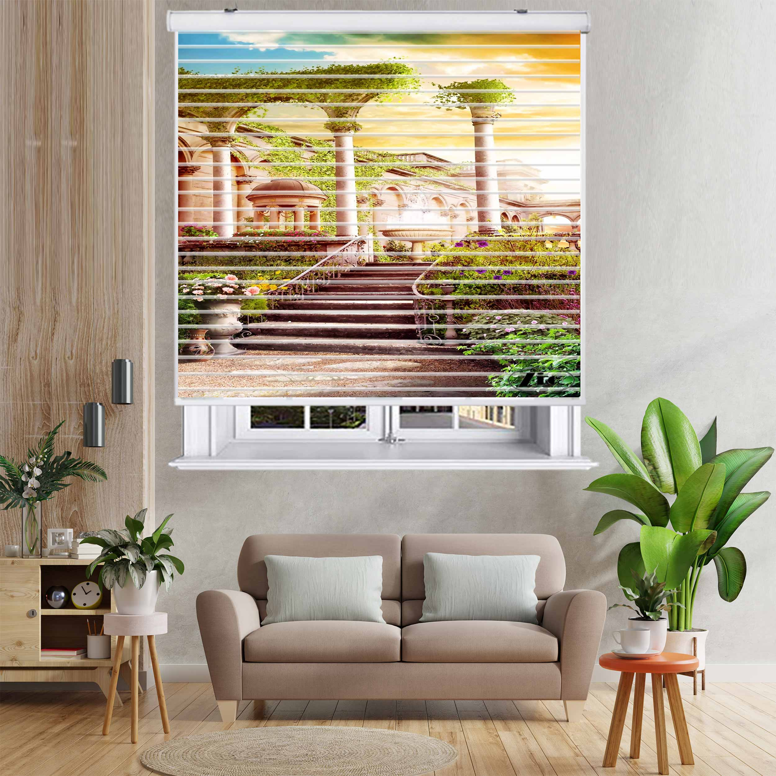 پرده زبرا زیو مدل L-5019 سایز 150x150 سانتی متر