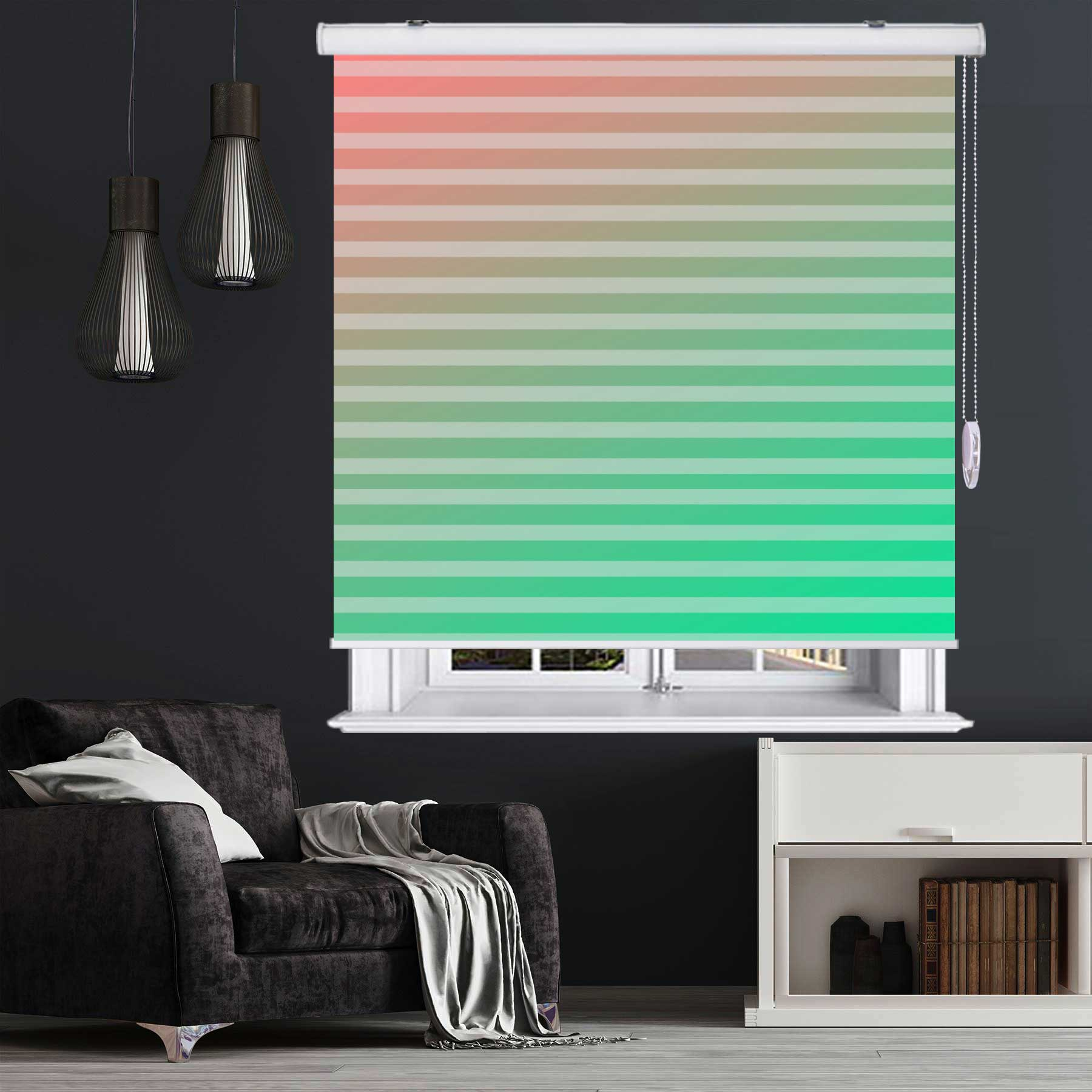 پرده زبرا زیو مدل G 2 سایز 150x150 سانتی متر