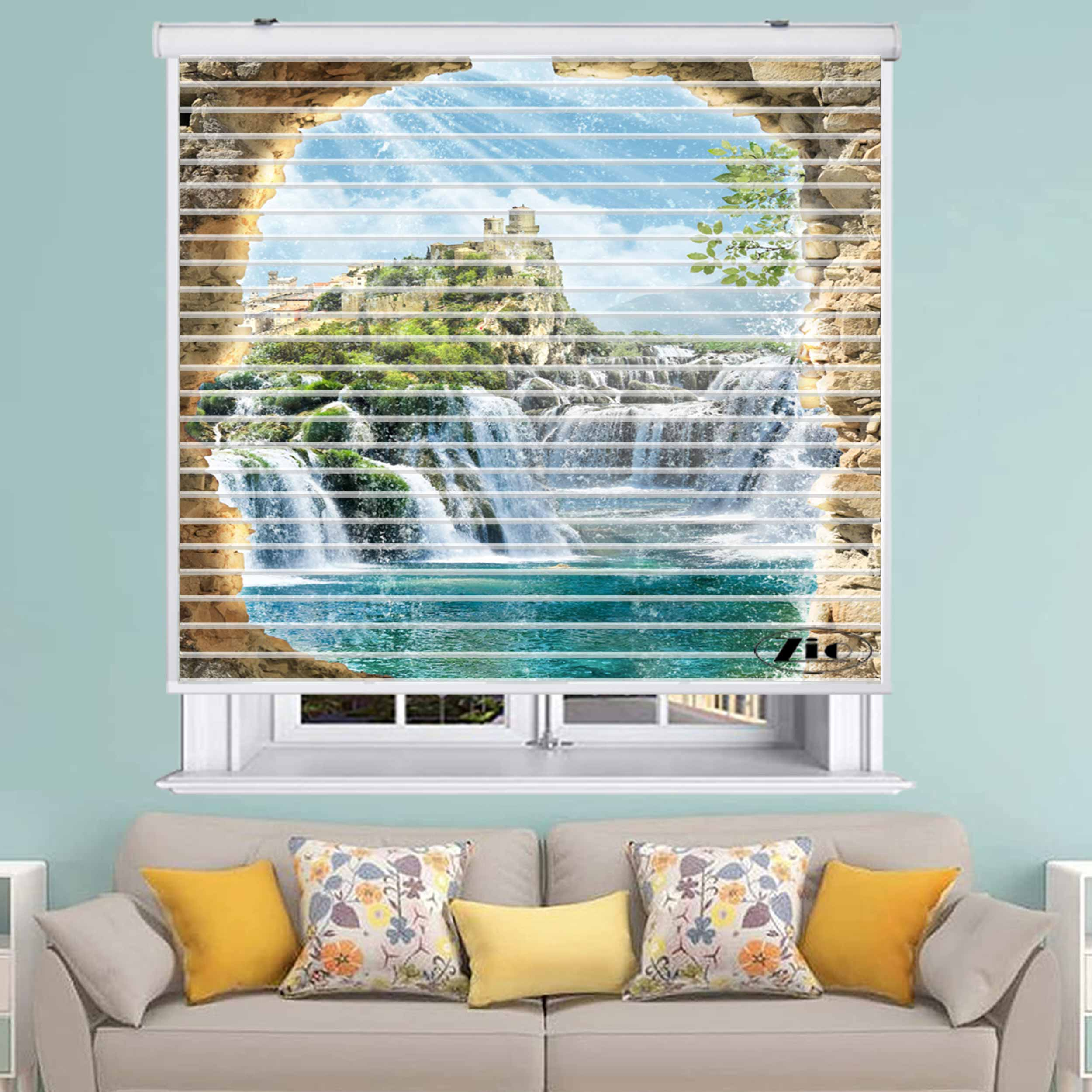 پرده زبرا زیو مدل سیلوئتL-5040 سایز 150x150 سانتی متر