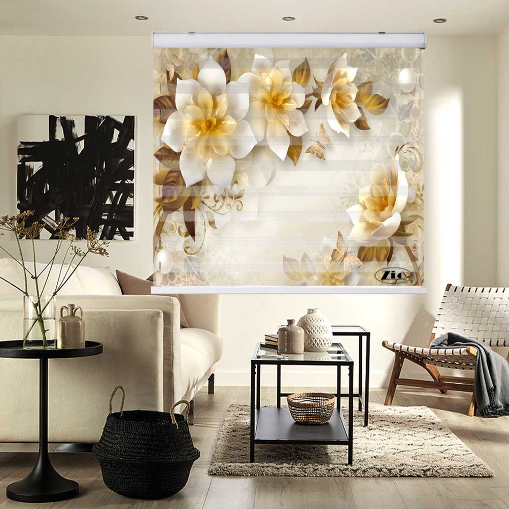 پرده زبرا زیو کد 3D1172 سایز 150x150 سانتی متر