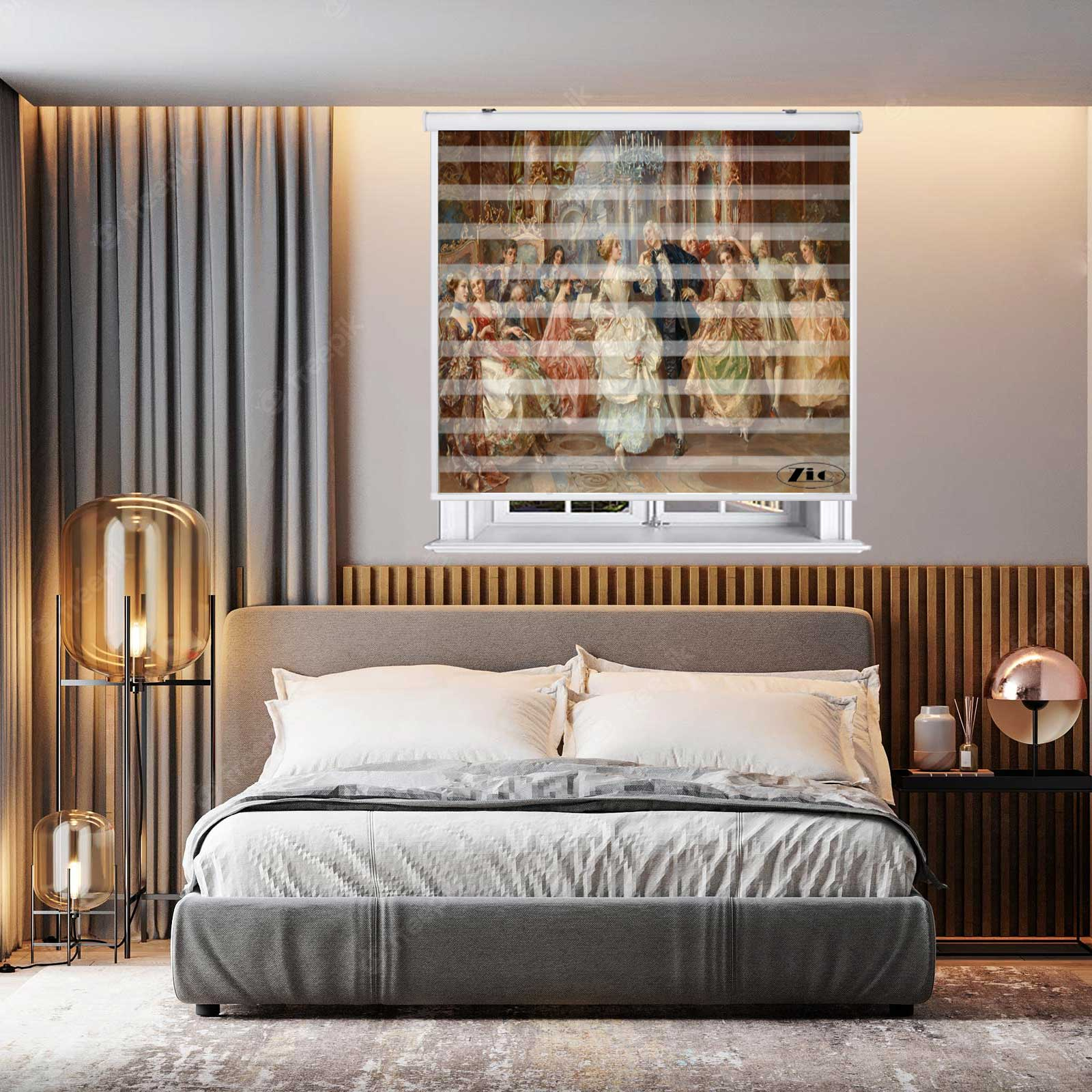 پرده زبرا زیو کد P6001 سایز 150X150 سانتی متر
