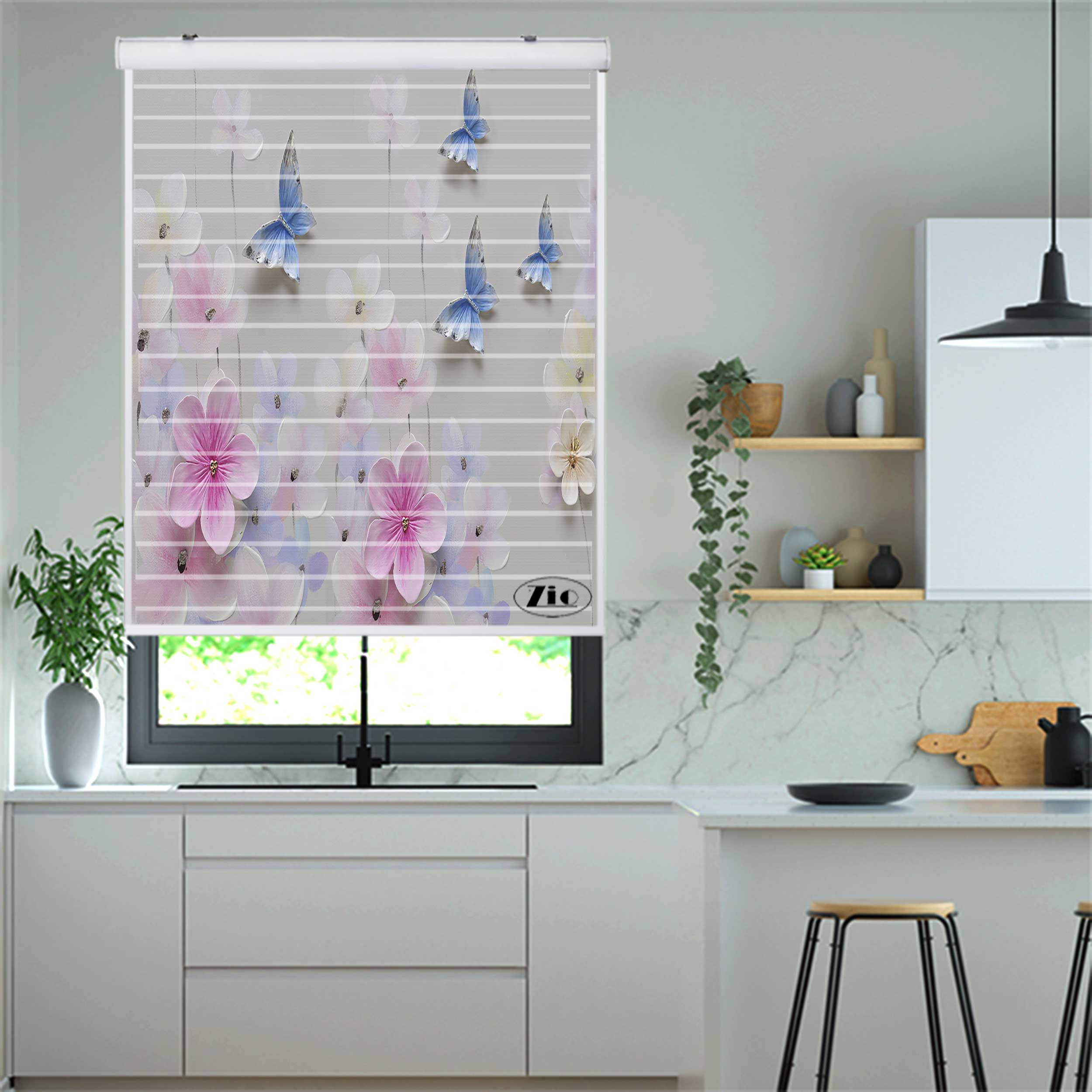 پرده زبرا زیو مدل 3D1049 سایز 150x150 سانتی متر