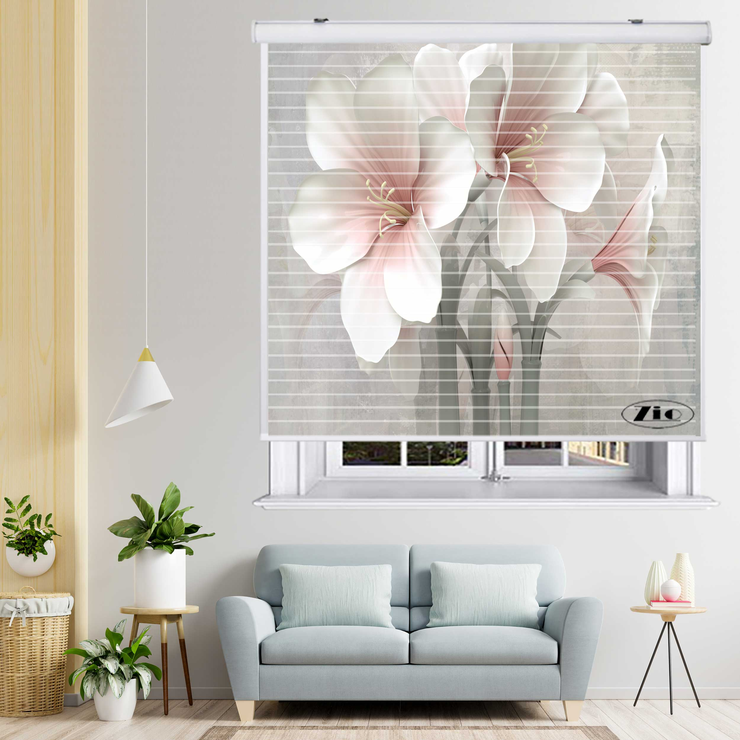 پرده زبرا زیو مدل 3D1070 سایز 150x150 سانتی متر