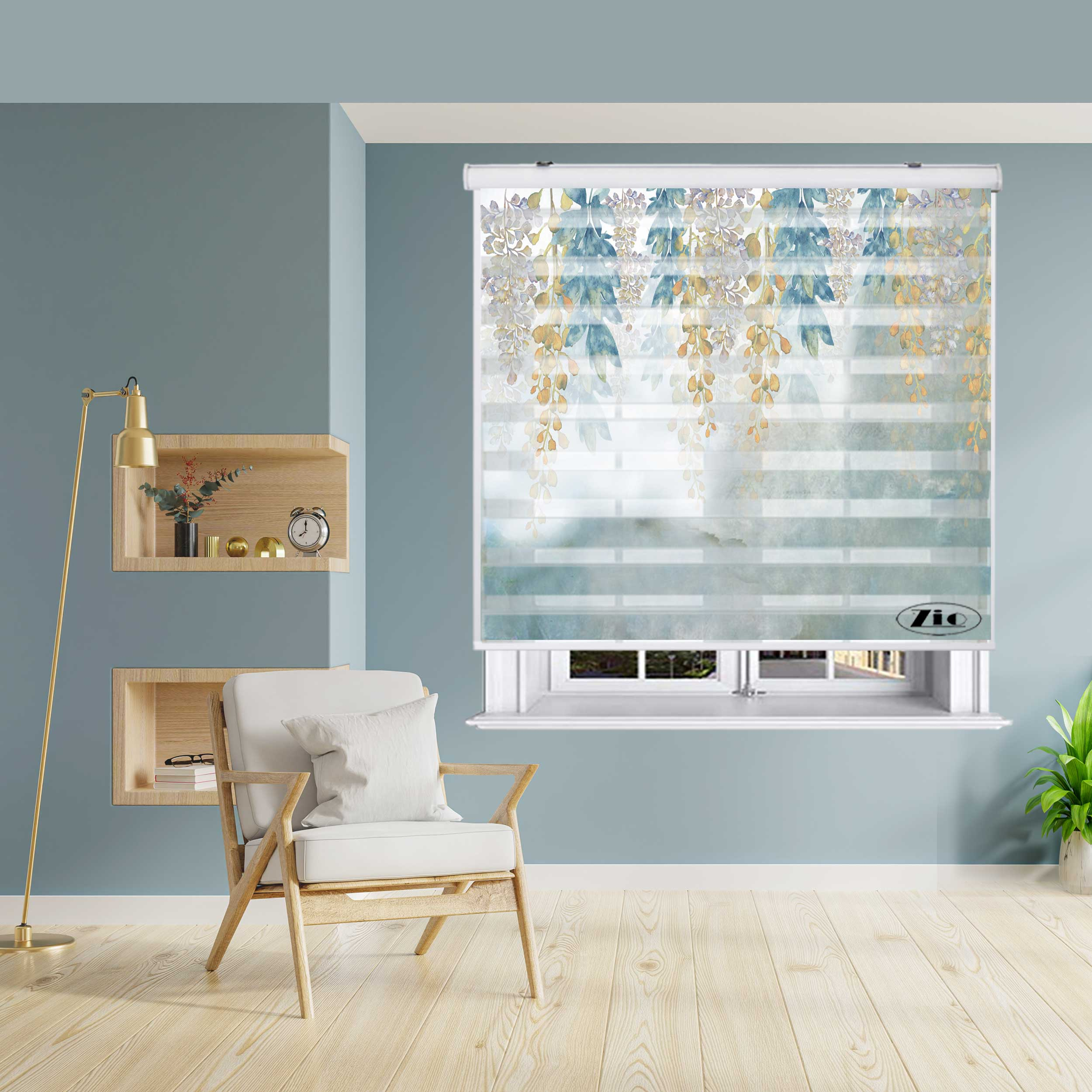 پرده زبرا زیو کد P6075 سایز 150X150 سانتی متر