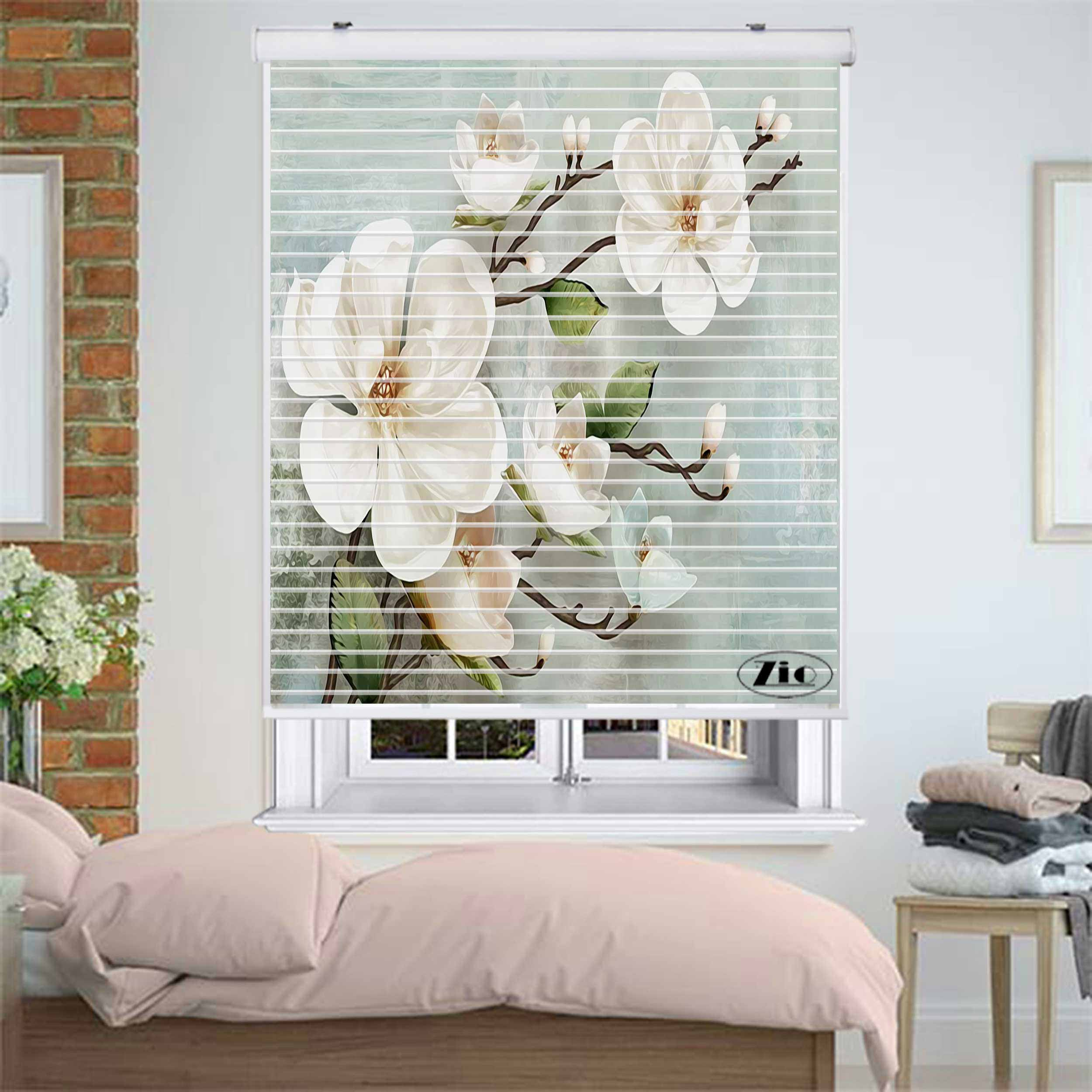 پرده زبرا زیو مدل سیلوئت P-6063 سایز 150x150 سانتی متر