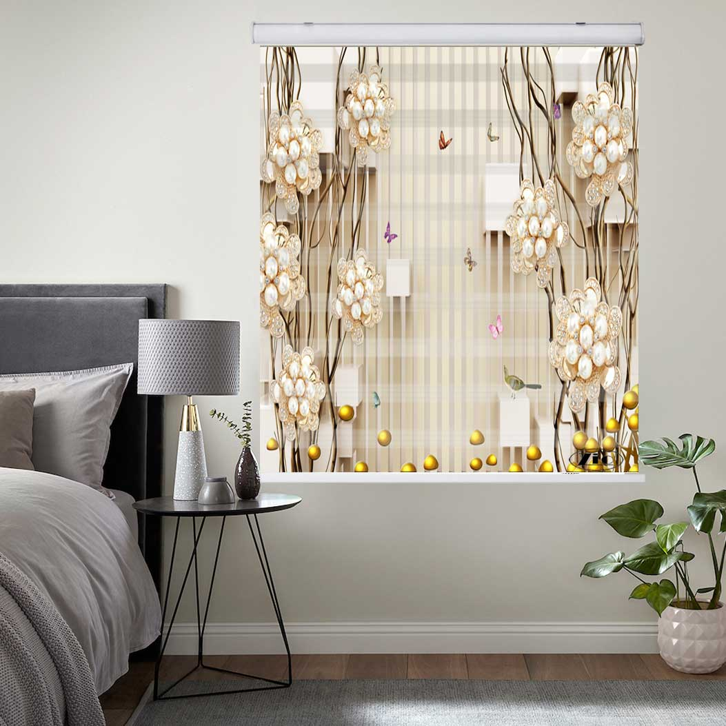 پرده زبرا زیو کد 3D1117 سایز 150x150 سانتی متر