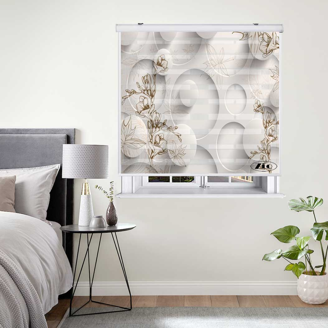 پرده زبرا زیو کد 3D1442 سایز 150x200 سانتی متر