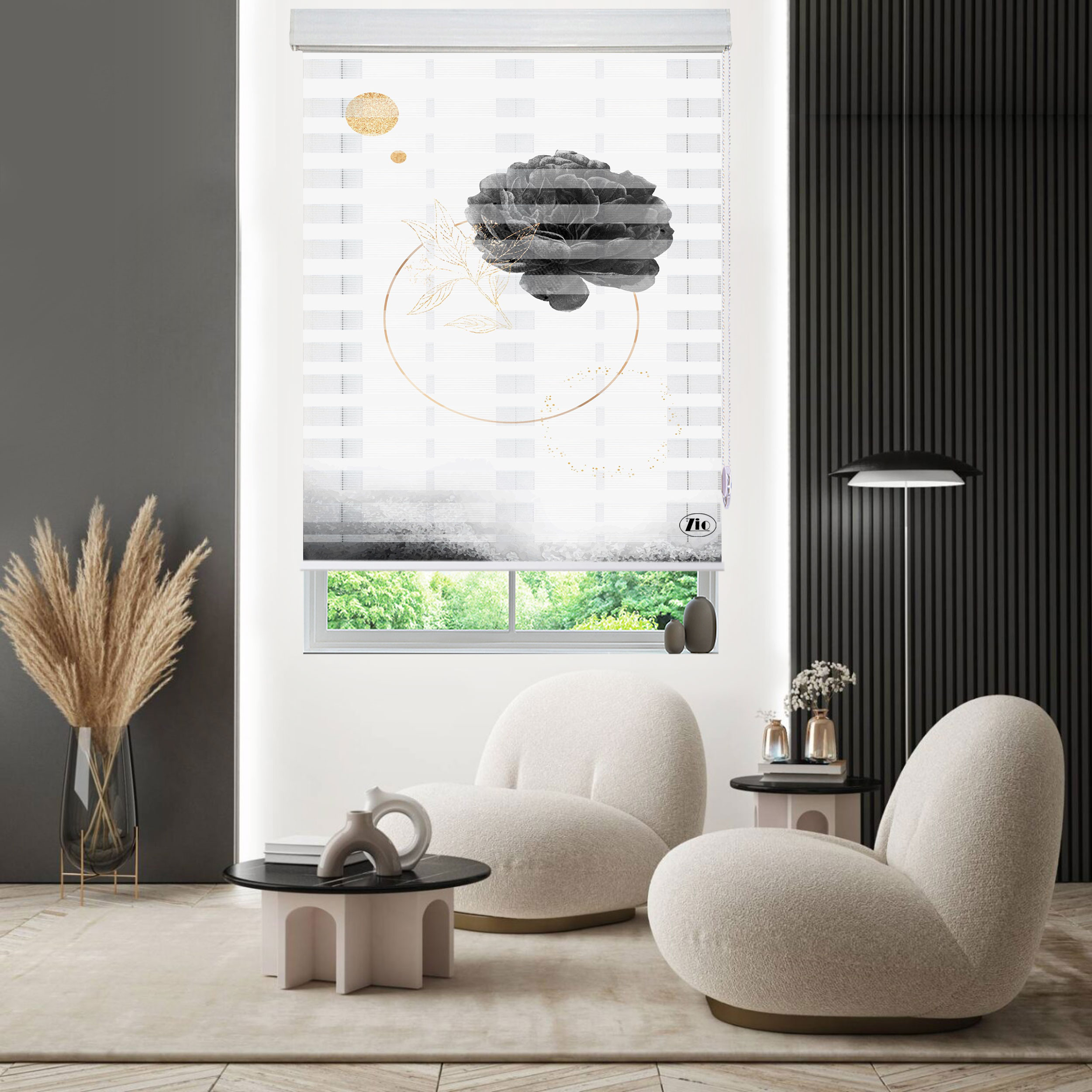 پرده زبرا زیو مدل O-7022 سایز 100x150 سانتی متر
