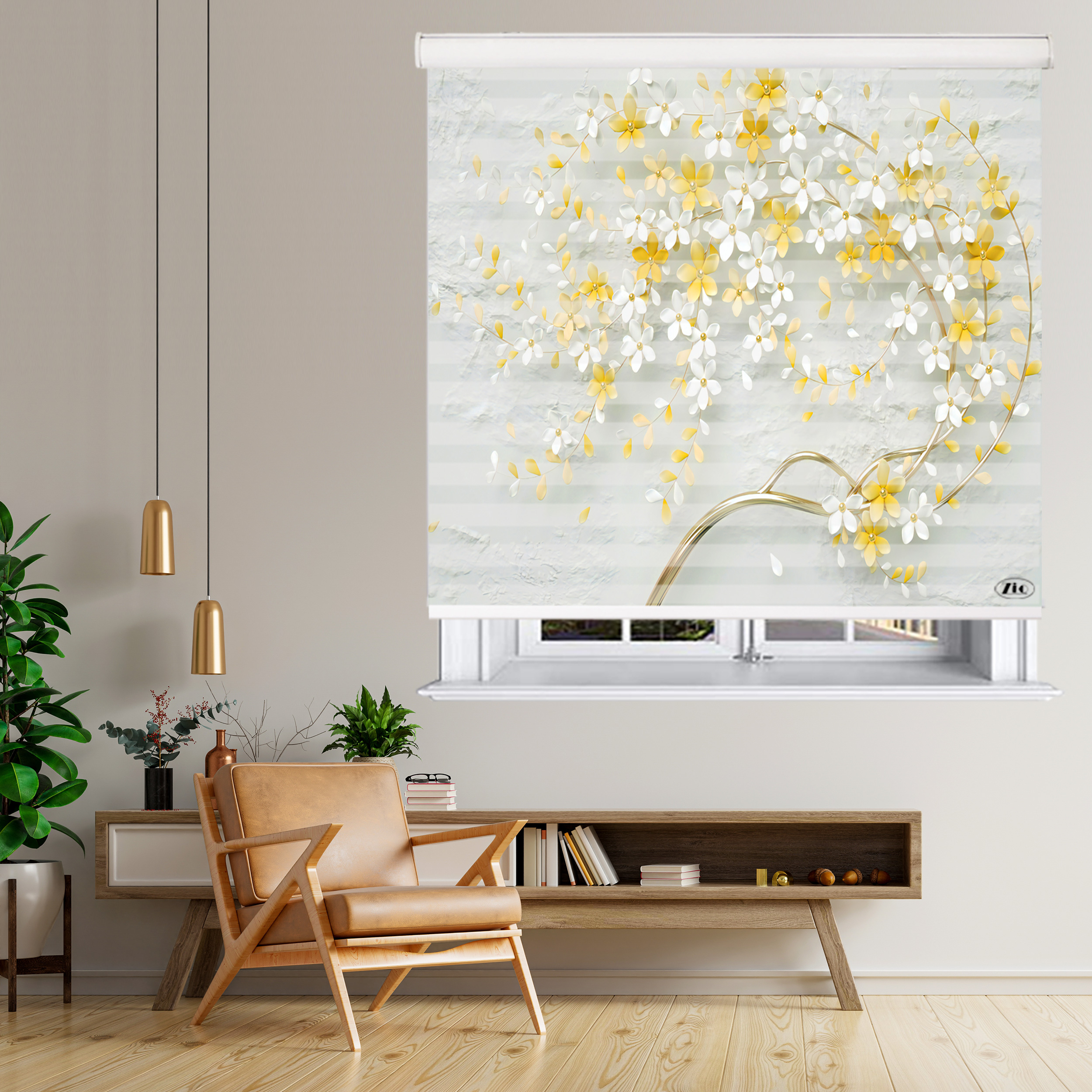 پرده زبرا زیو مدل TD-90 سایز 160x180 سانتی متر