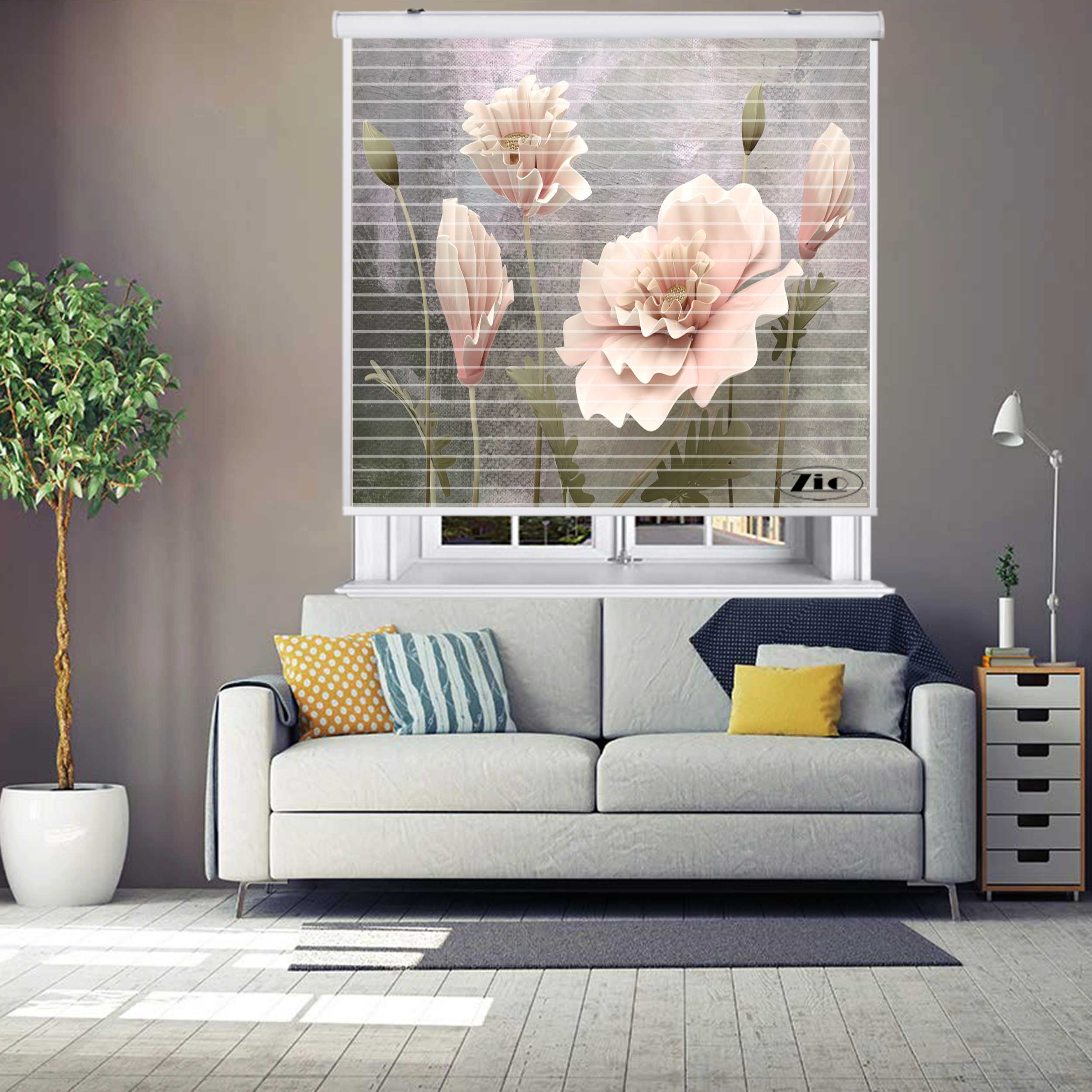 پرده زبرا زیو مدل 3D1064 سایز 150x150 سانتی متر