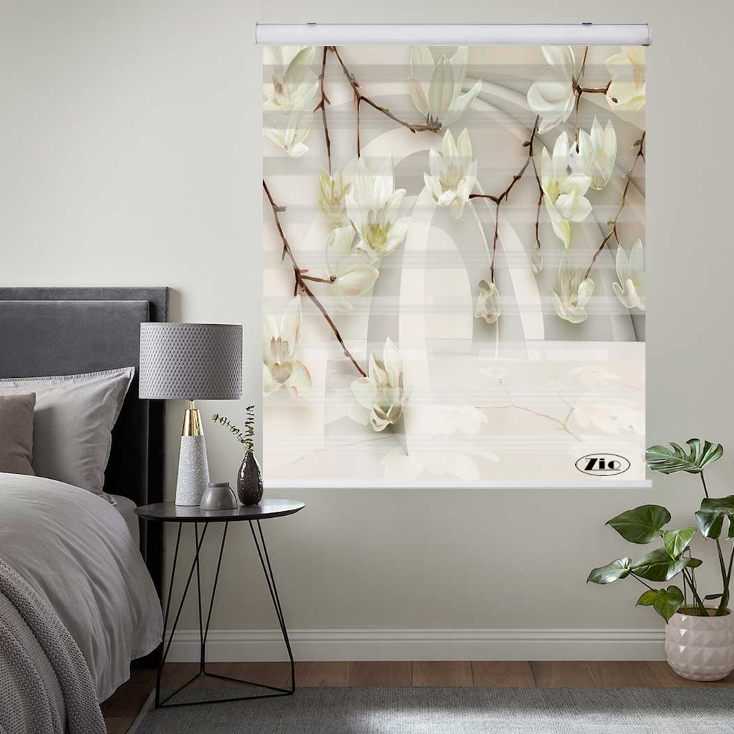 پرده زبرا زیو کد 3D1244 سایز 150x150 سانتی متر