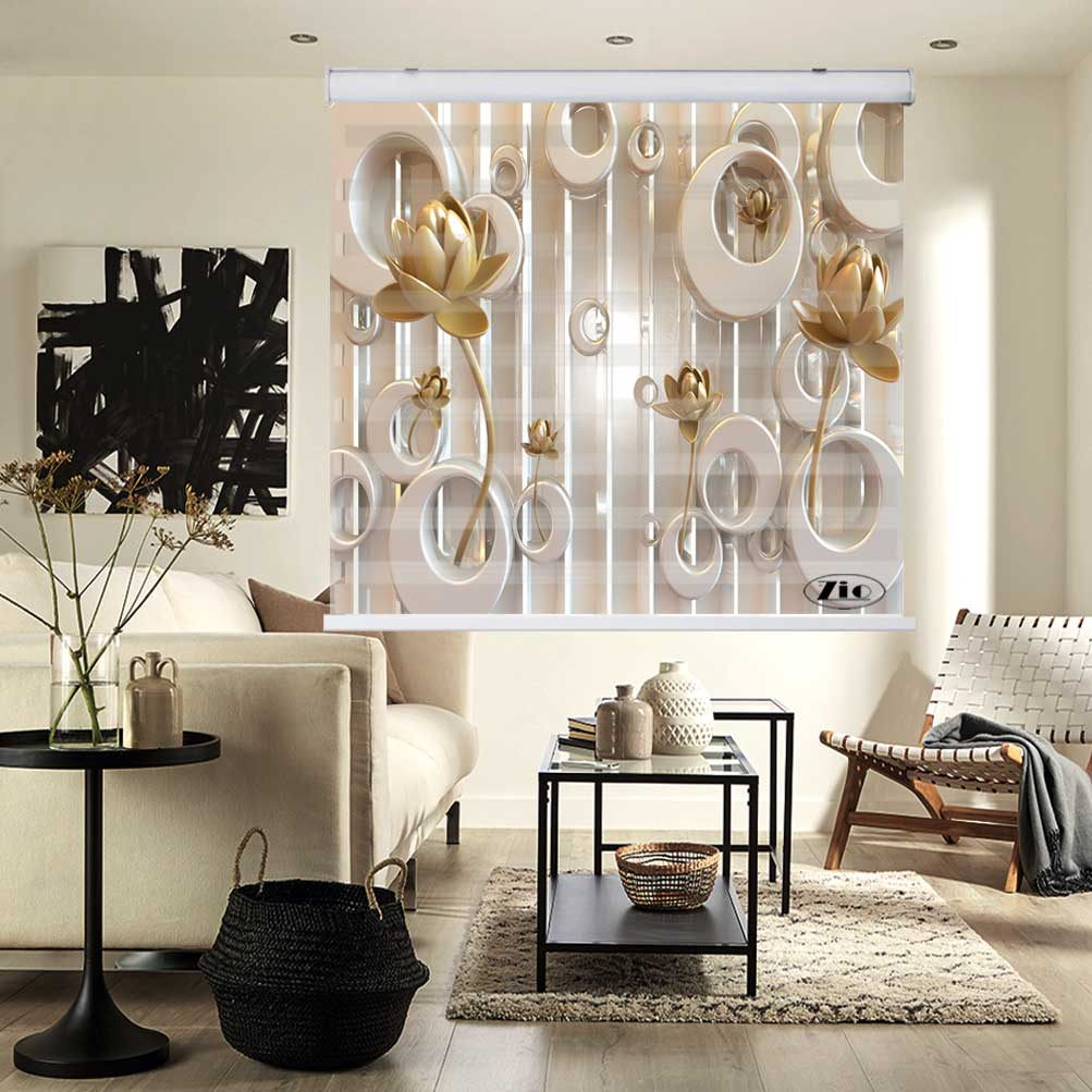پرده زبرا زیو کد 3D1136 سایز 150x150 سانتی متر