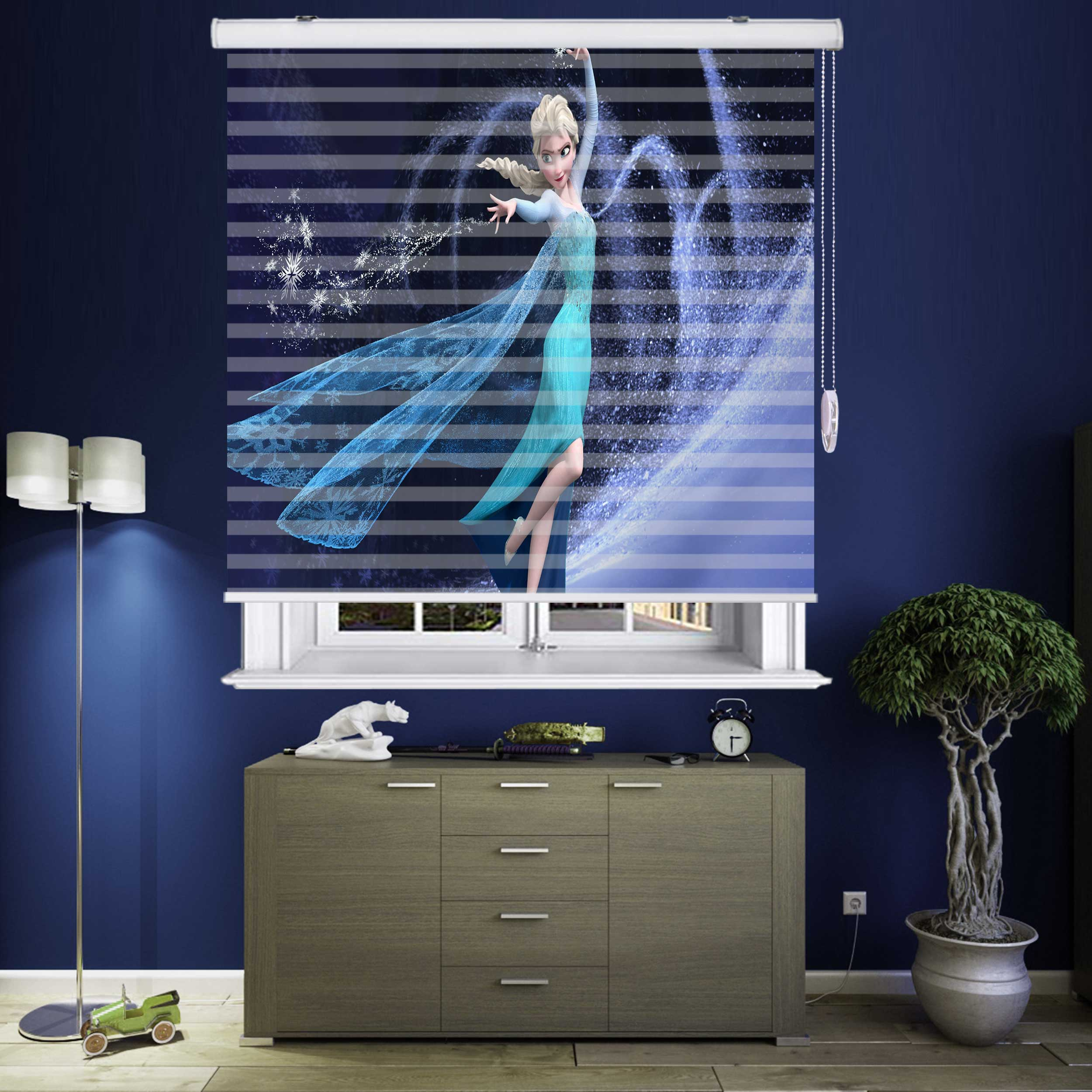 پرده زبرا زیو مدل K3119 سایز 150x150 سانتی متر