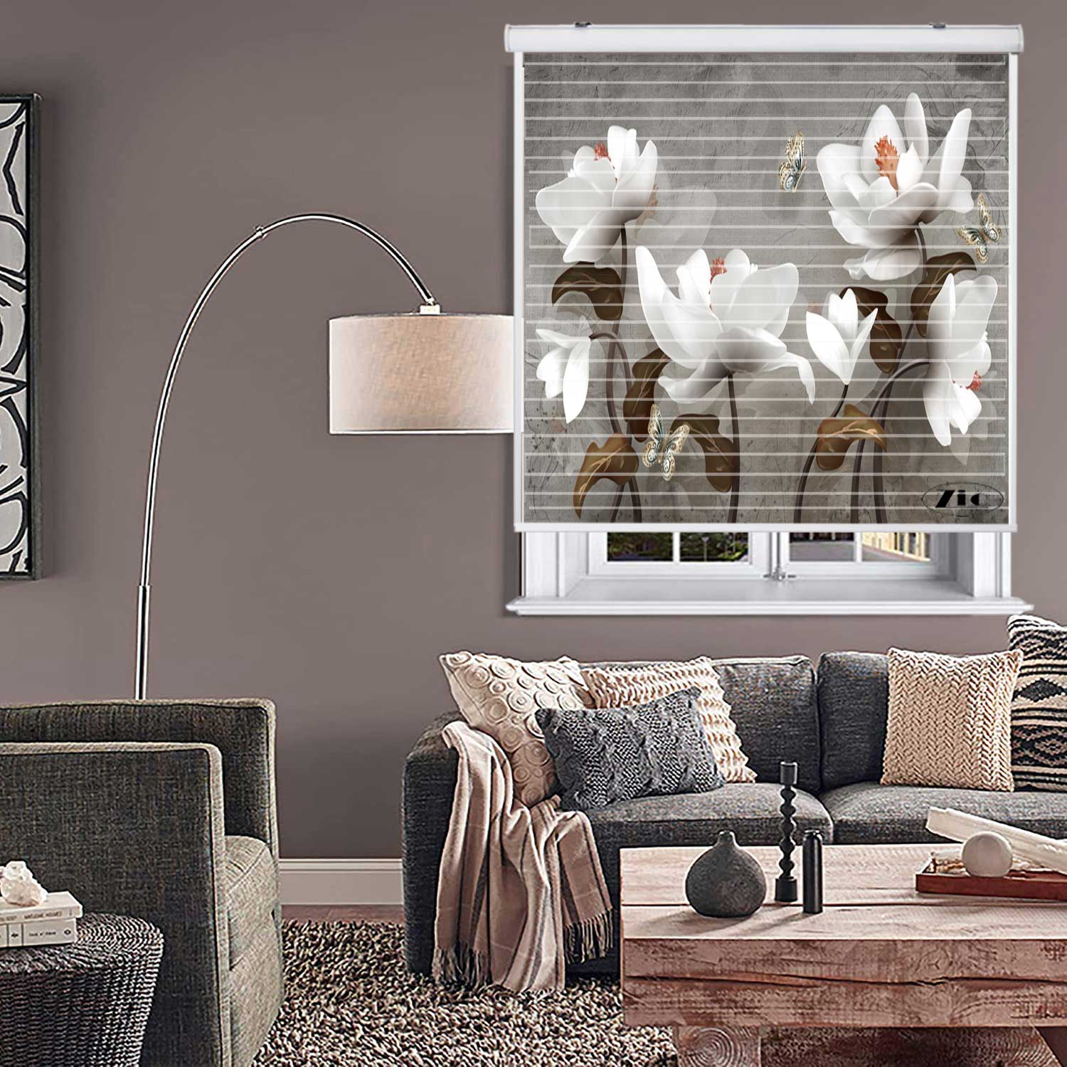 پرده زبرا زیو مدل 3D1074 سایز 150x150 سانتی متر