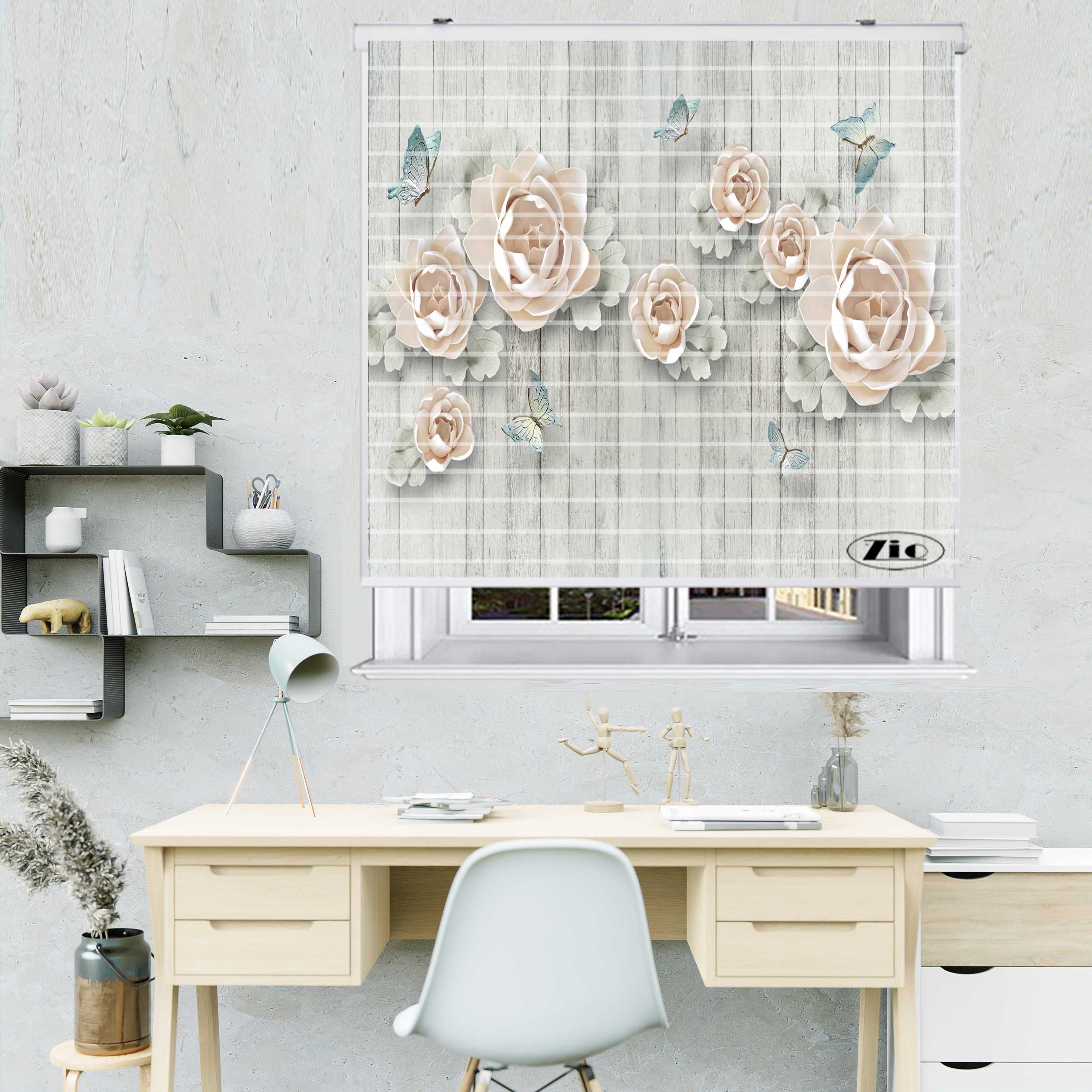 پرده زبرا زیو مدل 3D1119 سایز 150x150 سانتی متر