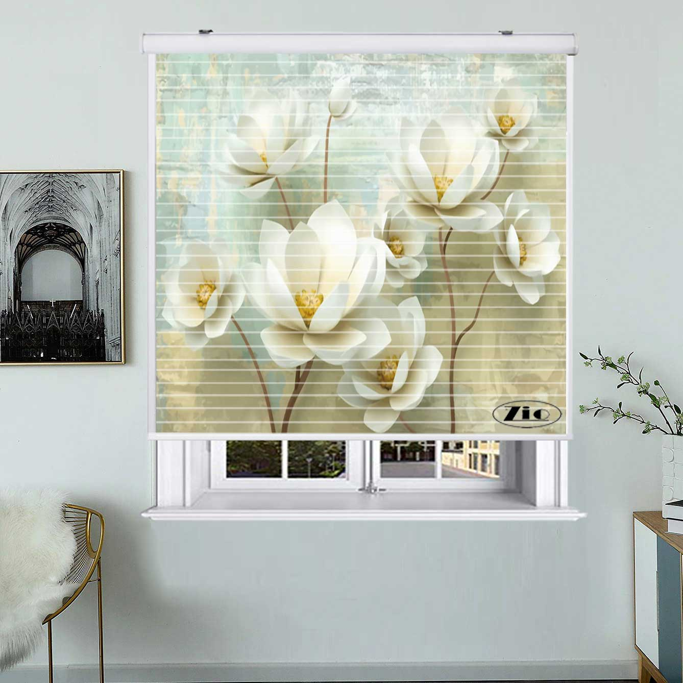 پرده زبرا زیو مدل 3D1063 سایز 150x150 سانتی متر