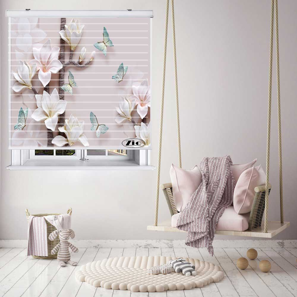 پرده زبرا زیو مدل 3D1108 سایز 150x150 سانتی متر