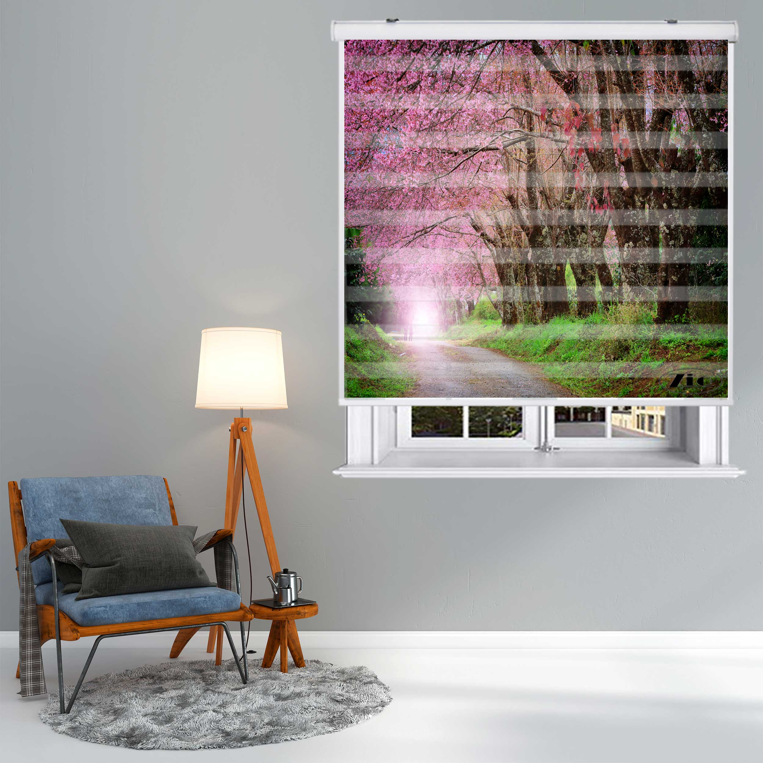 پرده زبرا زیو کد L5035 سایز 150X150 سانتی متر