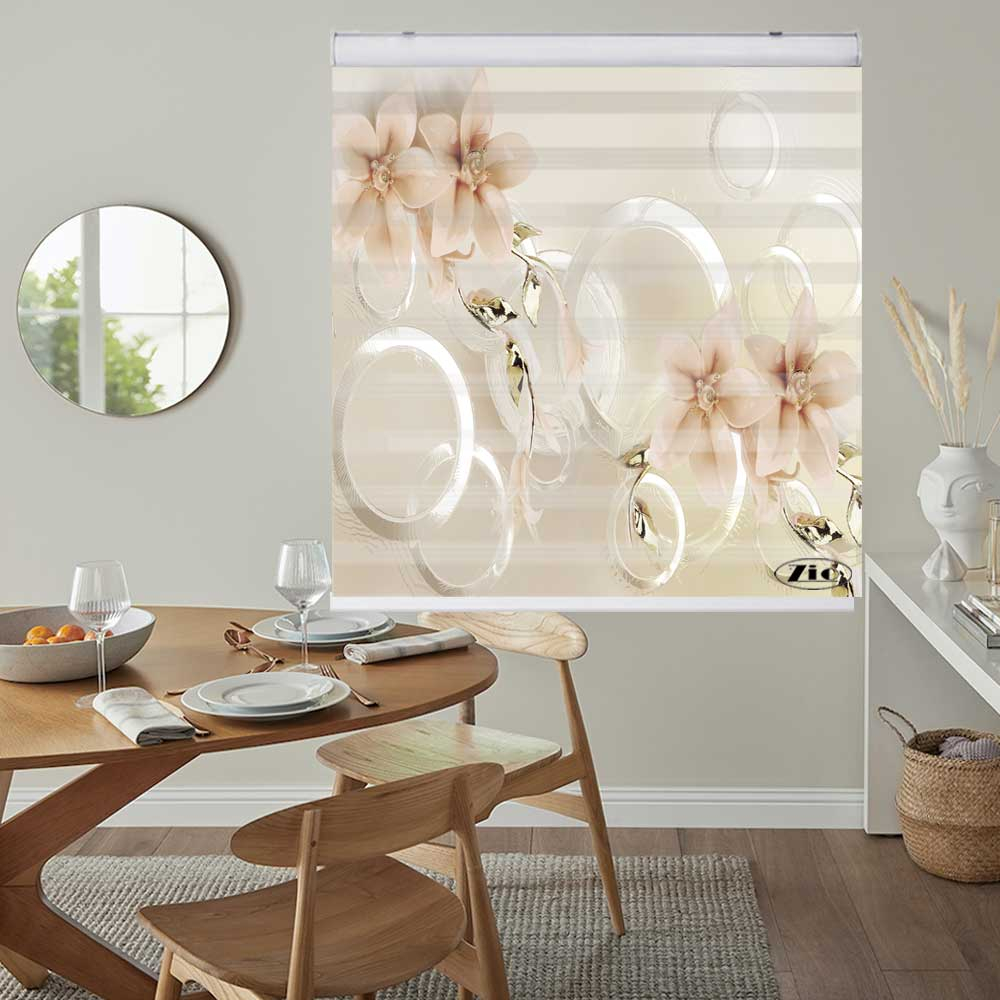 پرده زبرا زیو مدل 3D1255 سایز 150x150 سانتی متر