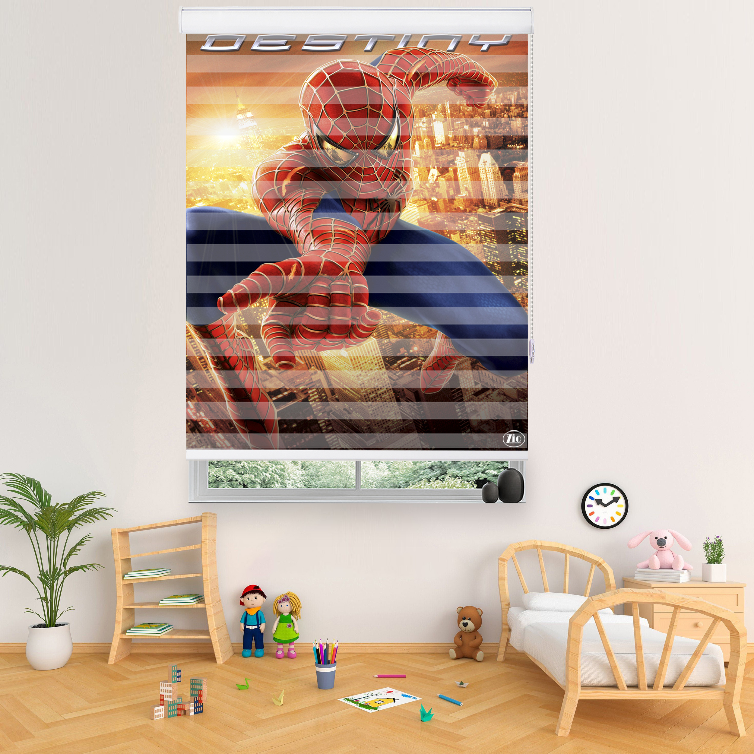 پرده زبرا زیو طرح K-3007 سایز 100x150 سانتی متر