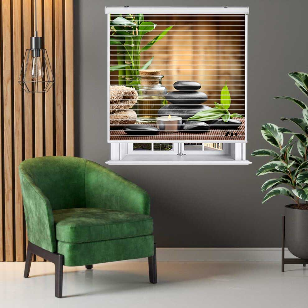پرده زبرا زیو مدل سیلوئتO 7003 سایز 150x150 سانتی متر