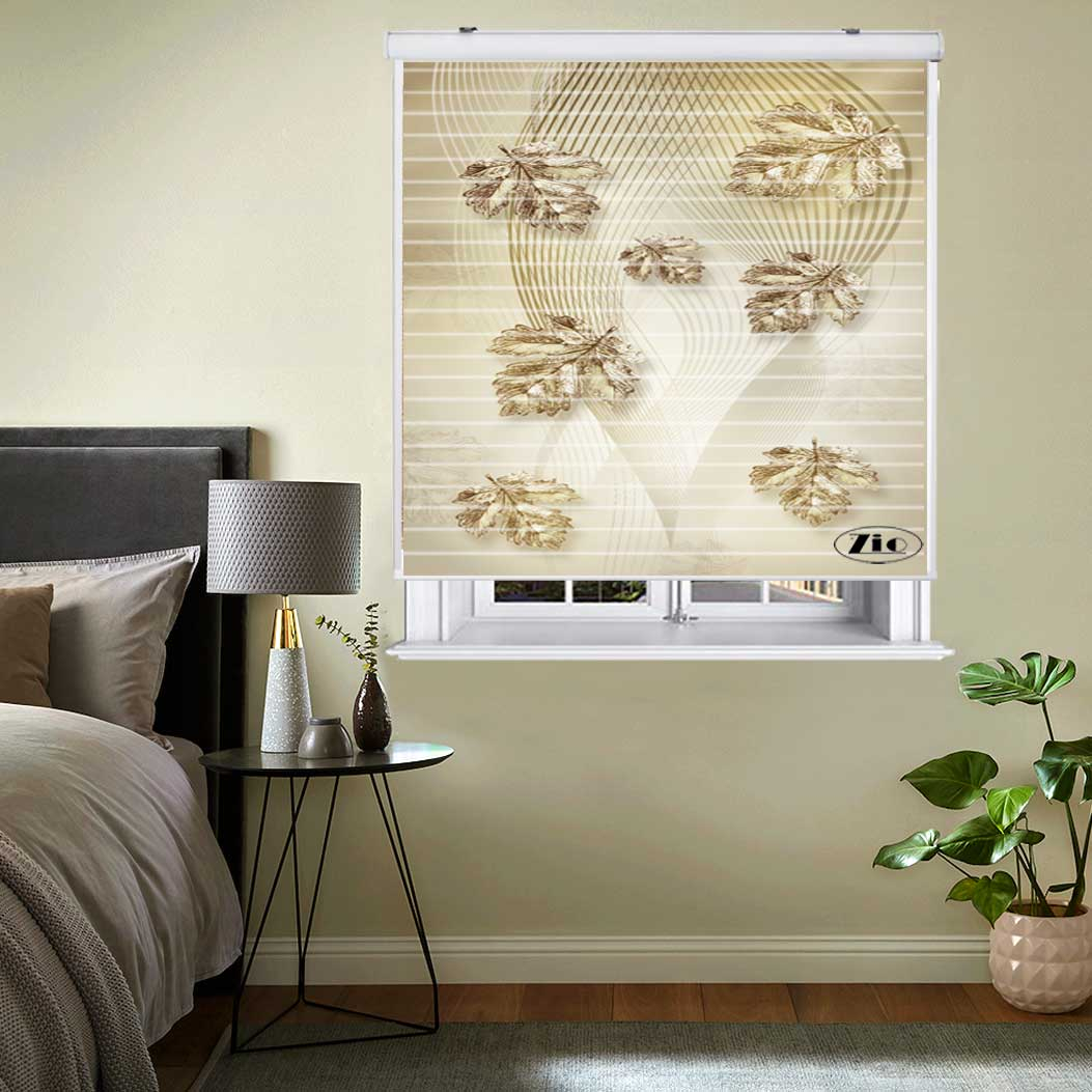 پرده زبرا زیو مدل سیلوئت کد 3D1223 سایز 150x150 سانتی متر