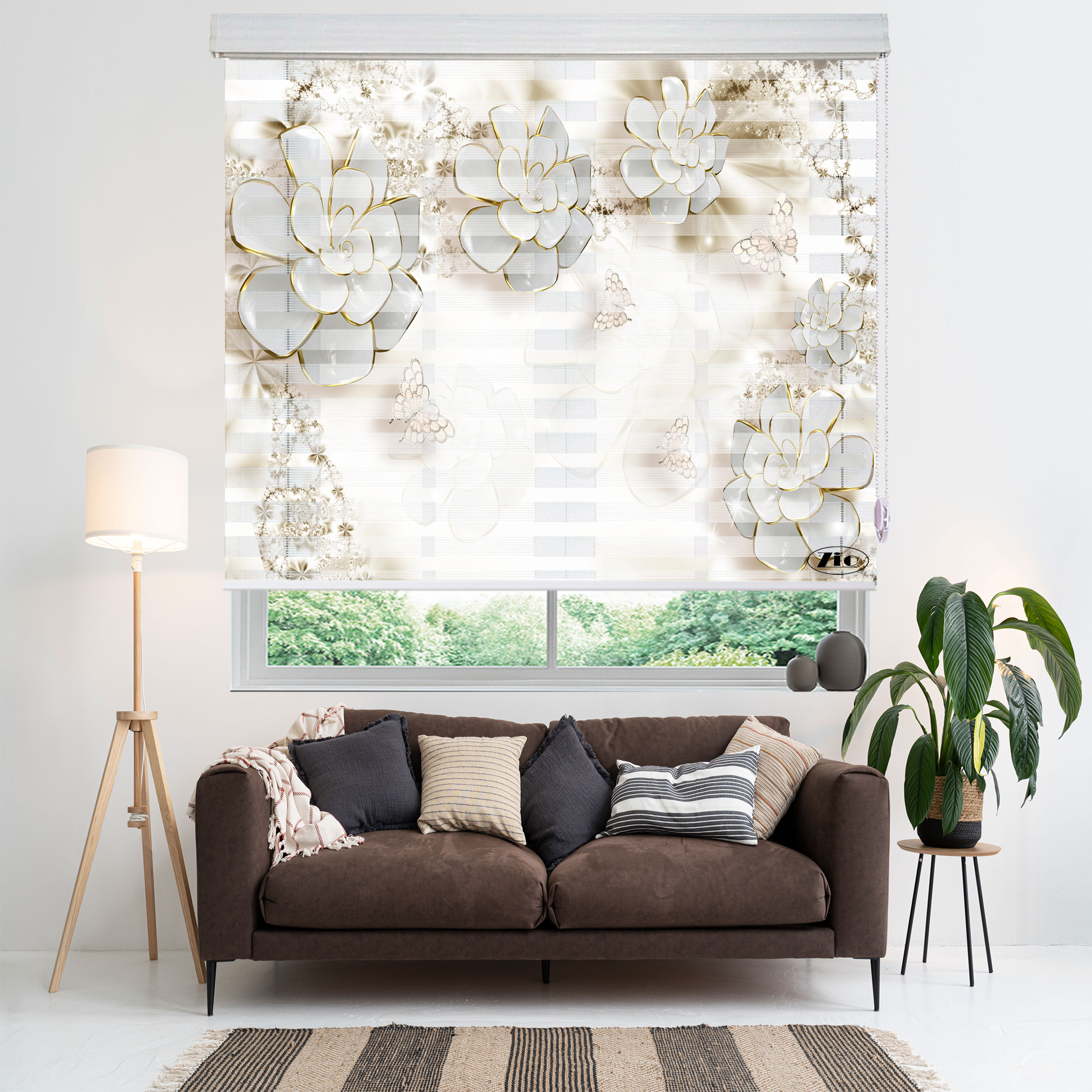 پرده زبرا زیو مدل 3D-1232 سایز 200x280 سانتی متر