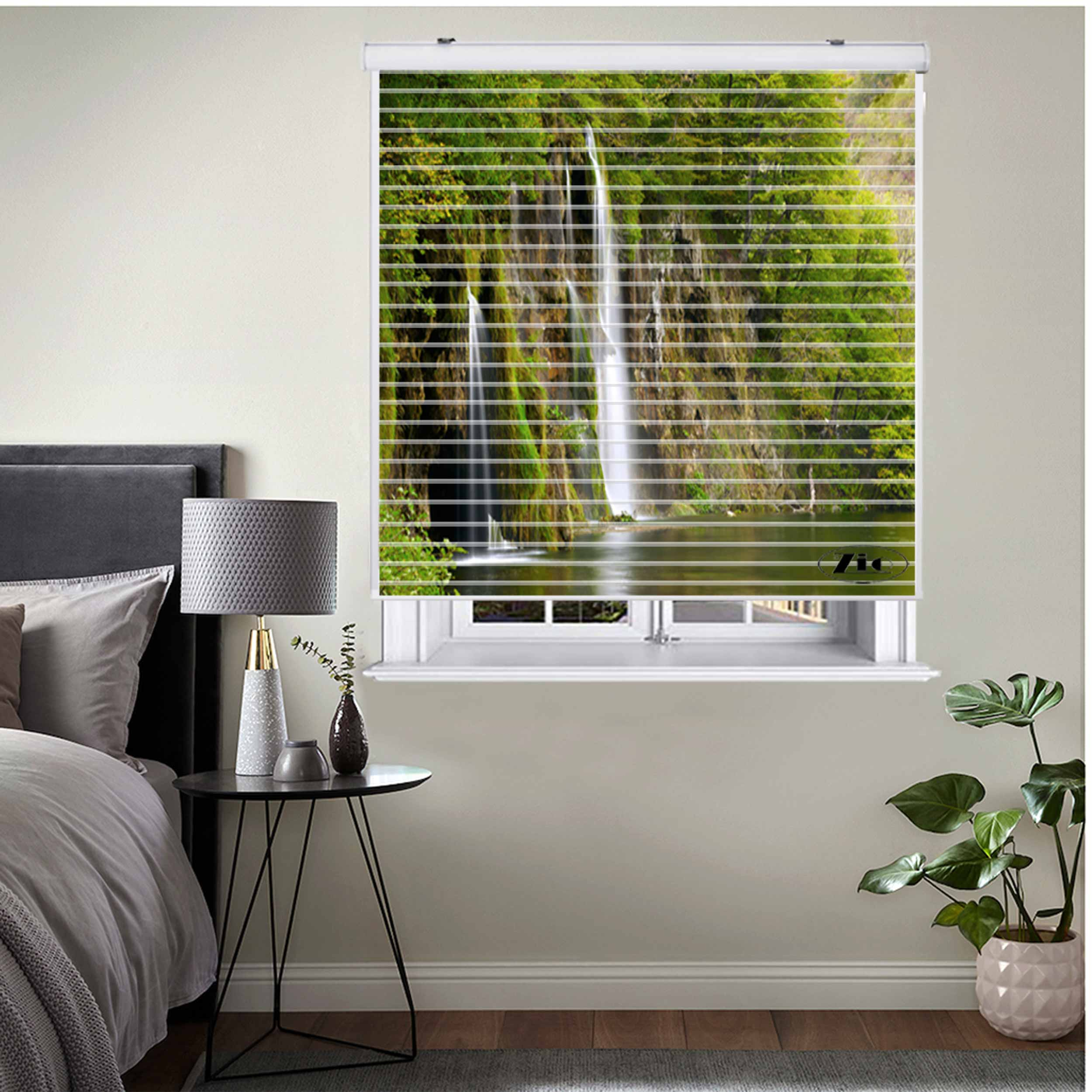 پرده زبرا زیو مدل سیلوئتL-5031 سایز 150x150 سانتی متر