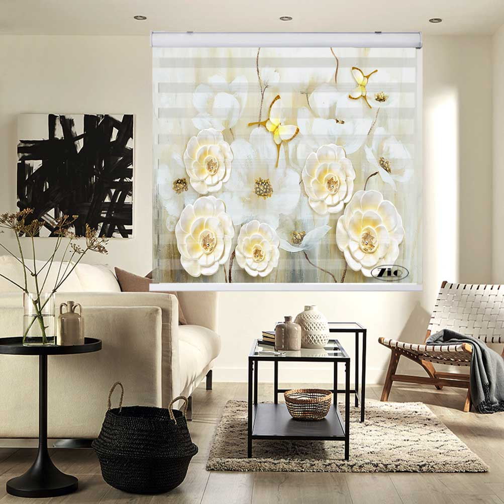 پرده زبرا زیو کد  3D1308 سایز 150x150 سانتی متر