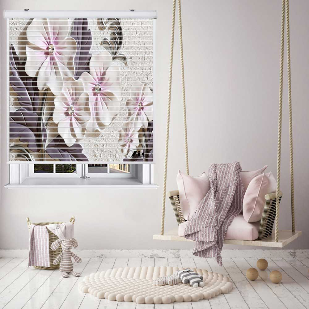 پرده زبرا زیو مدل سیلوئت 3D1446 سایز 150x150 سانتی متر
