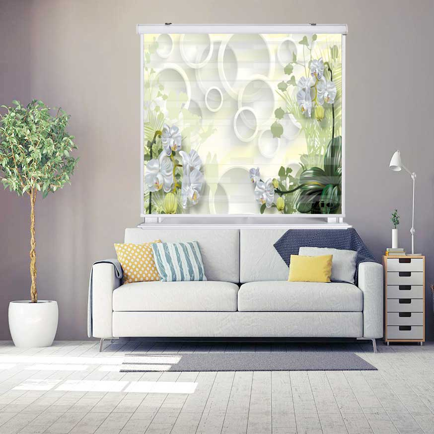 پرده زبرا زیو کد 3D1433 سایز 150x150 سانتی متر