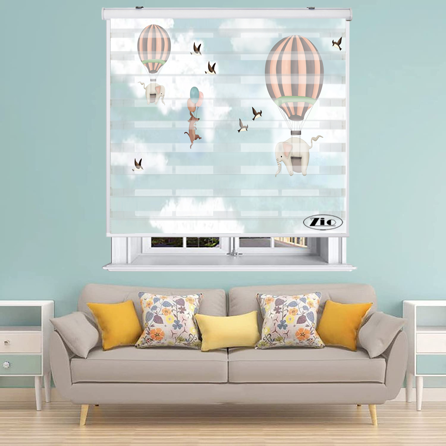 پرده زبرا زیو مدل K3083 سایز 150x200 سانتی متر