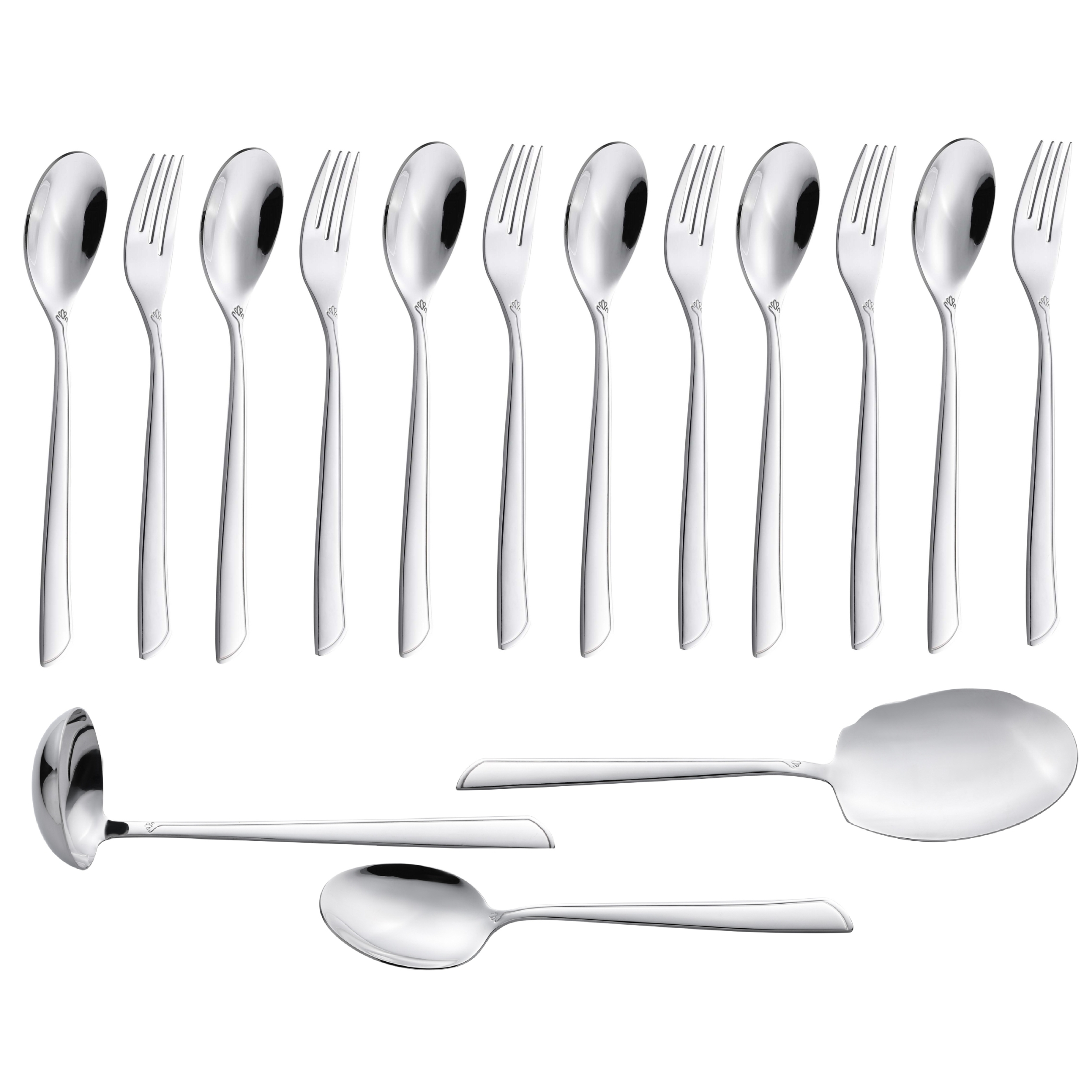 سرویس قاشق و چنگال 15 پارچه جی فی نی مدل G-252