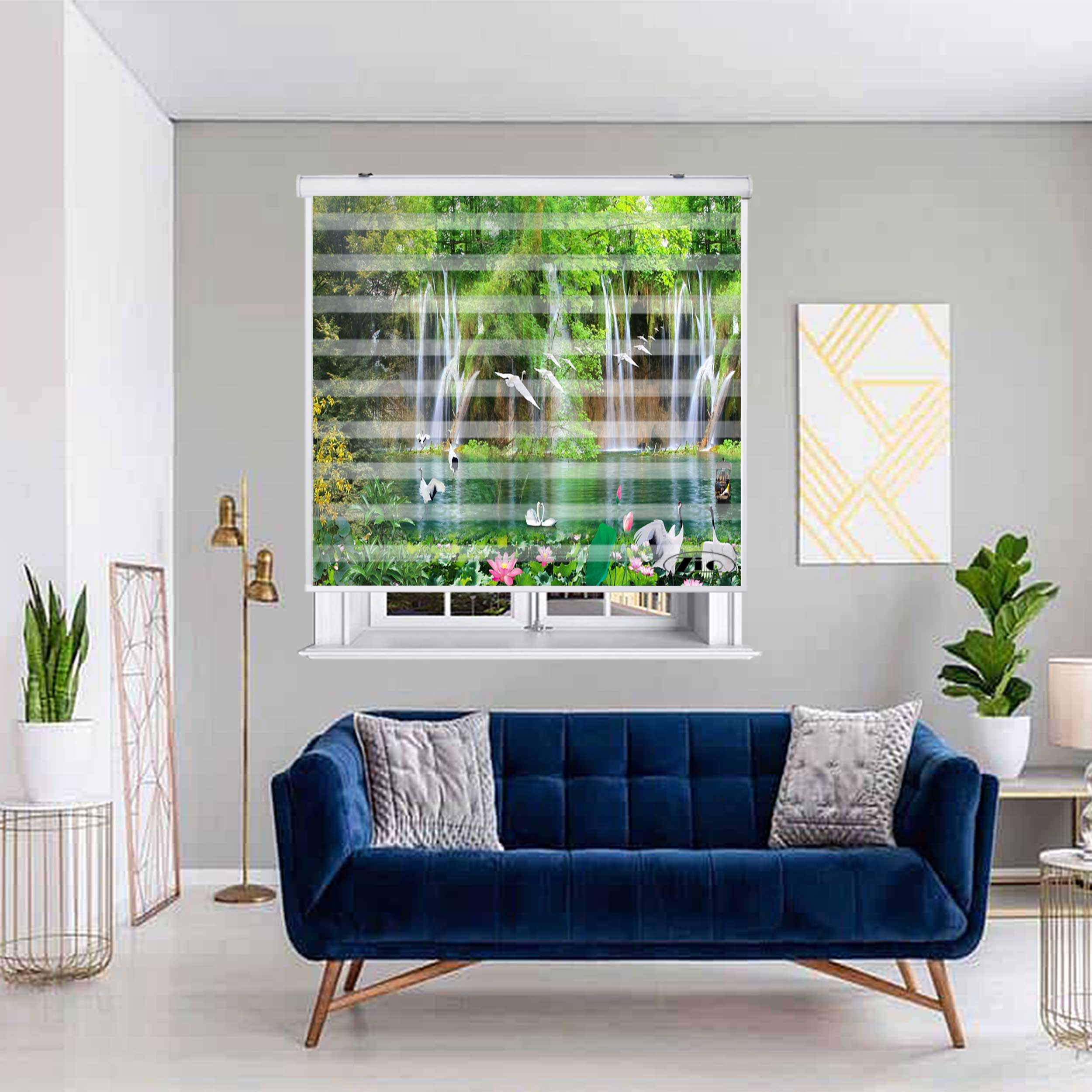پرده زبرا زیو کد L5021 سایز 150X150 سانتی متر