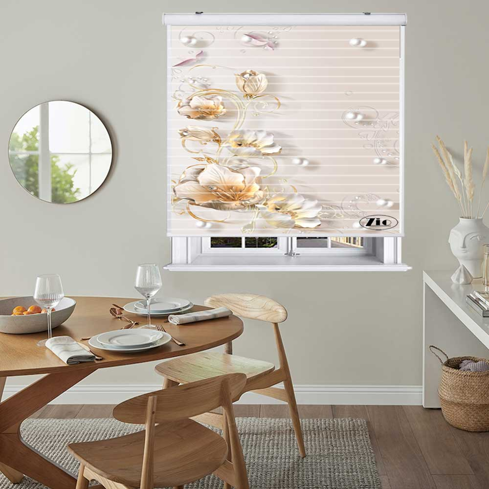 پرده زبرا زیو مدل 3D1097 سایز 150x150 سانتی متر