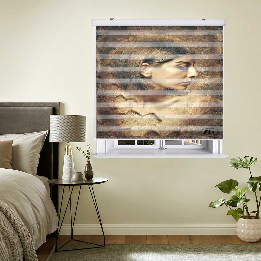 پرده زبرا زیو کد W4067 سایز 150X150 سانتی متر