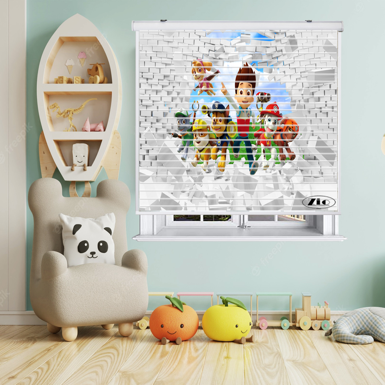 پرده زبرا زیو مدل سیلوئت K3040 سایز 150x150 سانتی متر