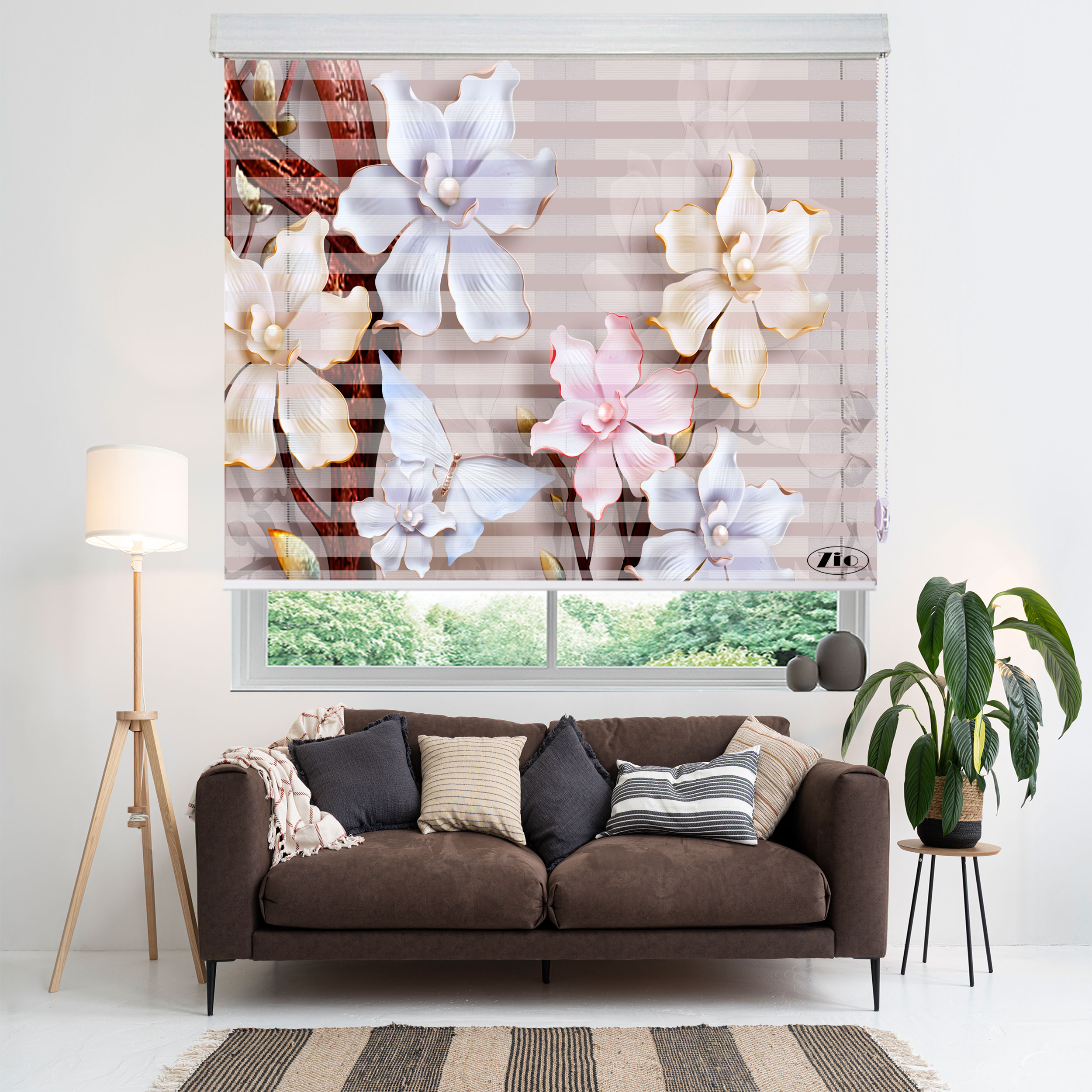 پرده زبرا زیو مدل 3D-1193 سایز 100x150 سانتی متر