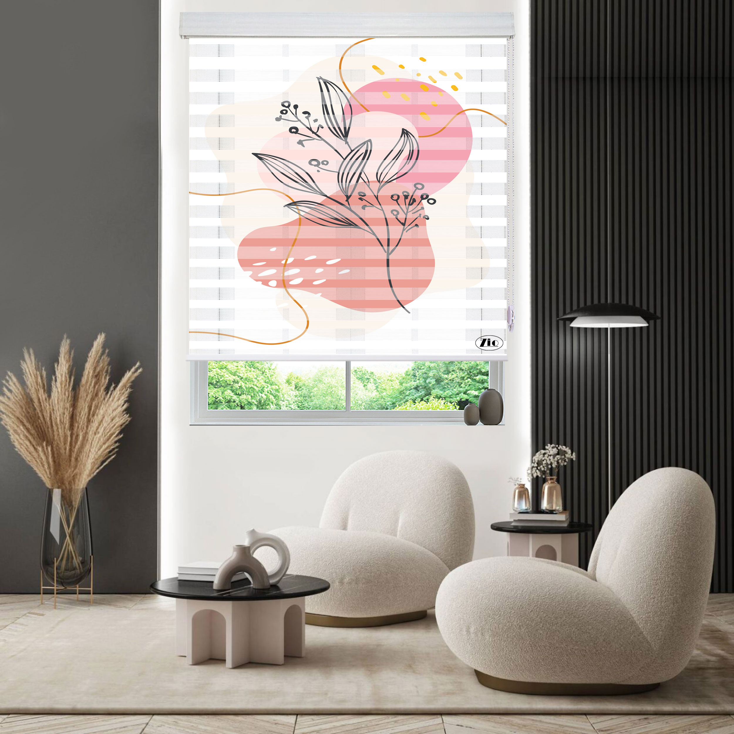 پرده زبرا زیو مدل O-7032 سایز 100x150 سانتی متر