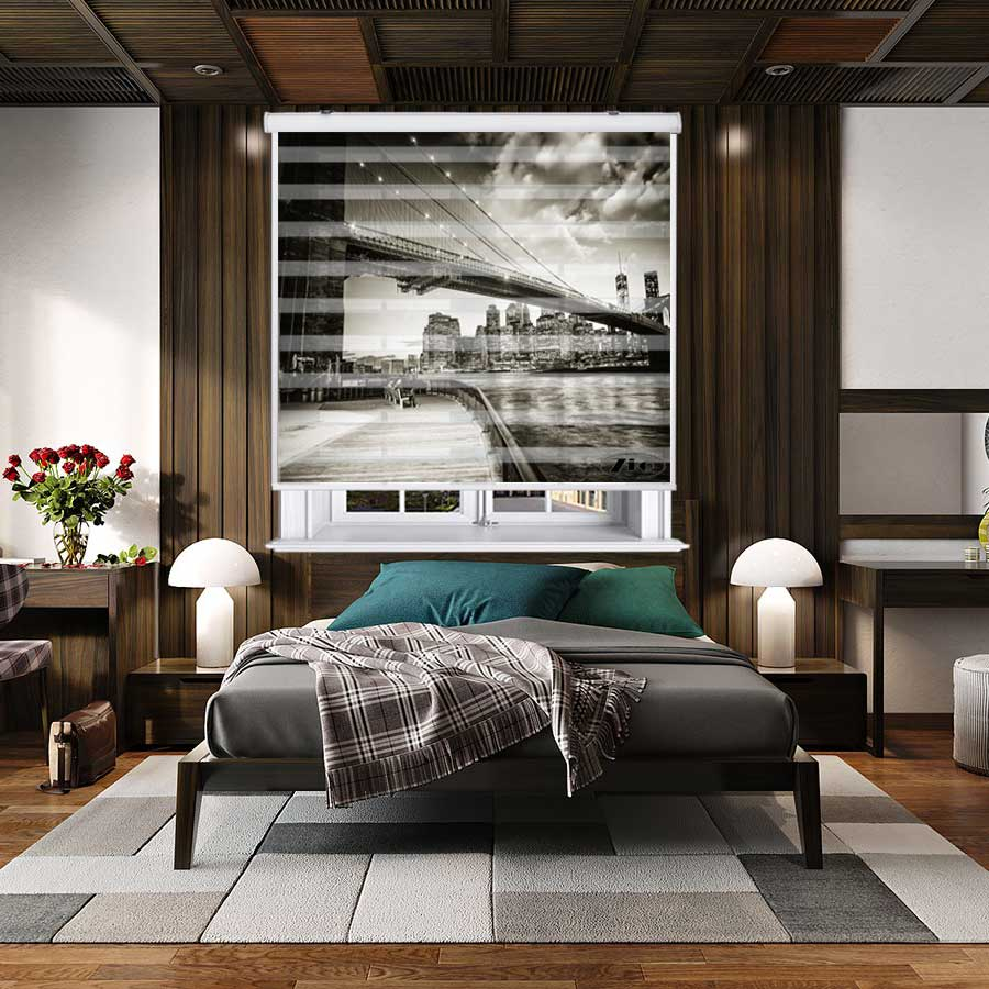 پرده زبرا زیو کد C2034سایز 150x150 سانتی متر