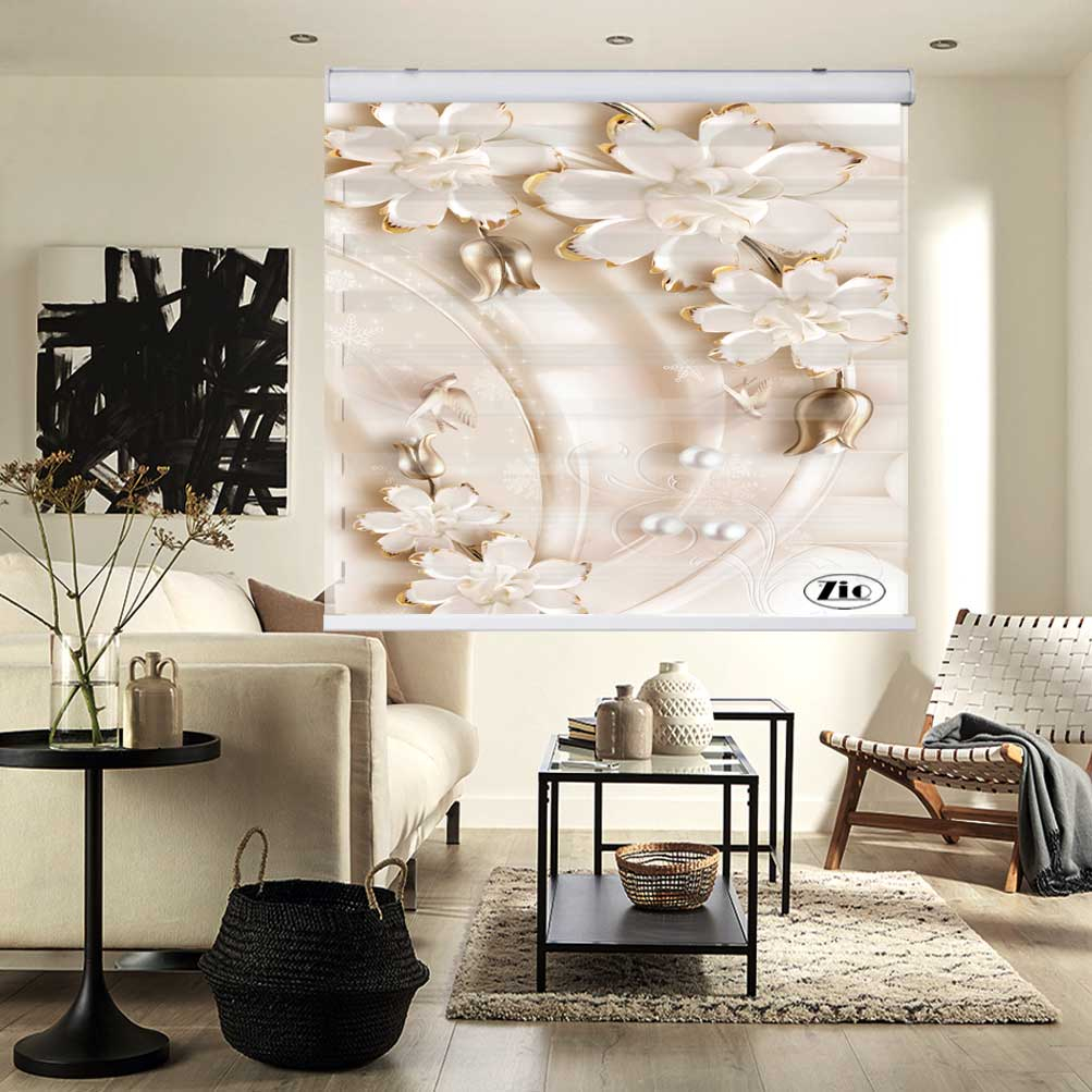 پرده زبرا زیو کد 3D1239 سایز 150x150 سانتی متر