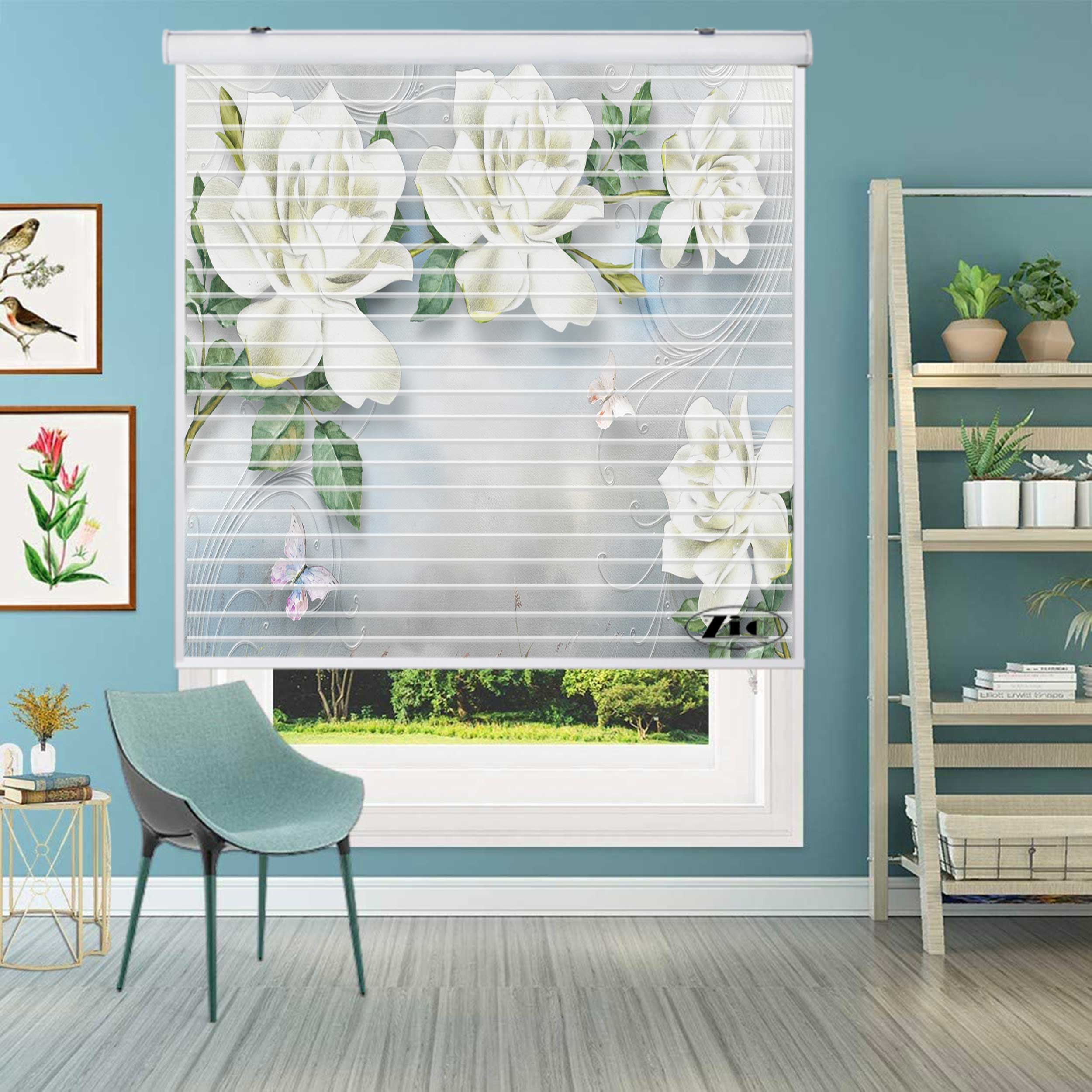 پرده زبرا زیو مدل سیلوئت 3D1333 سایز 150x150 سانتی متر