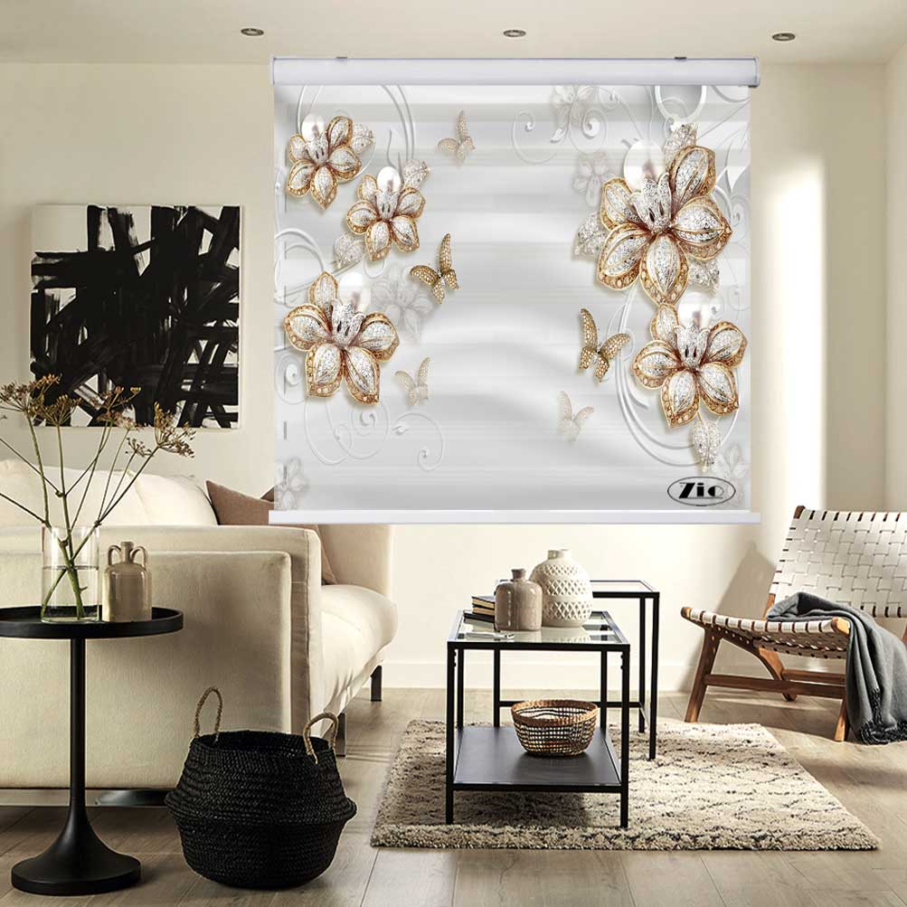پرده زبرا زیو کد 3D1277 سایز 150x200 سانتی متر