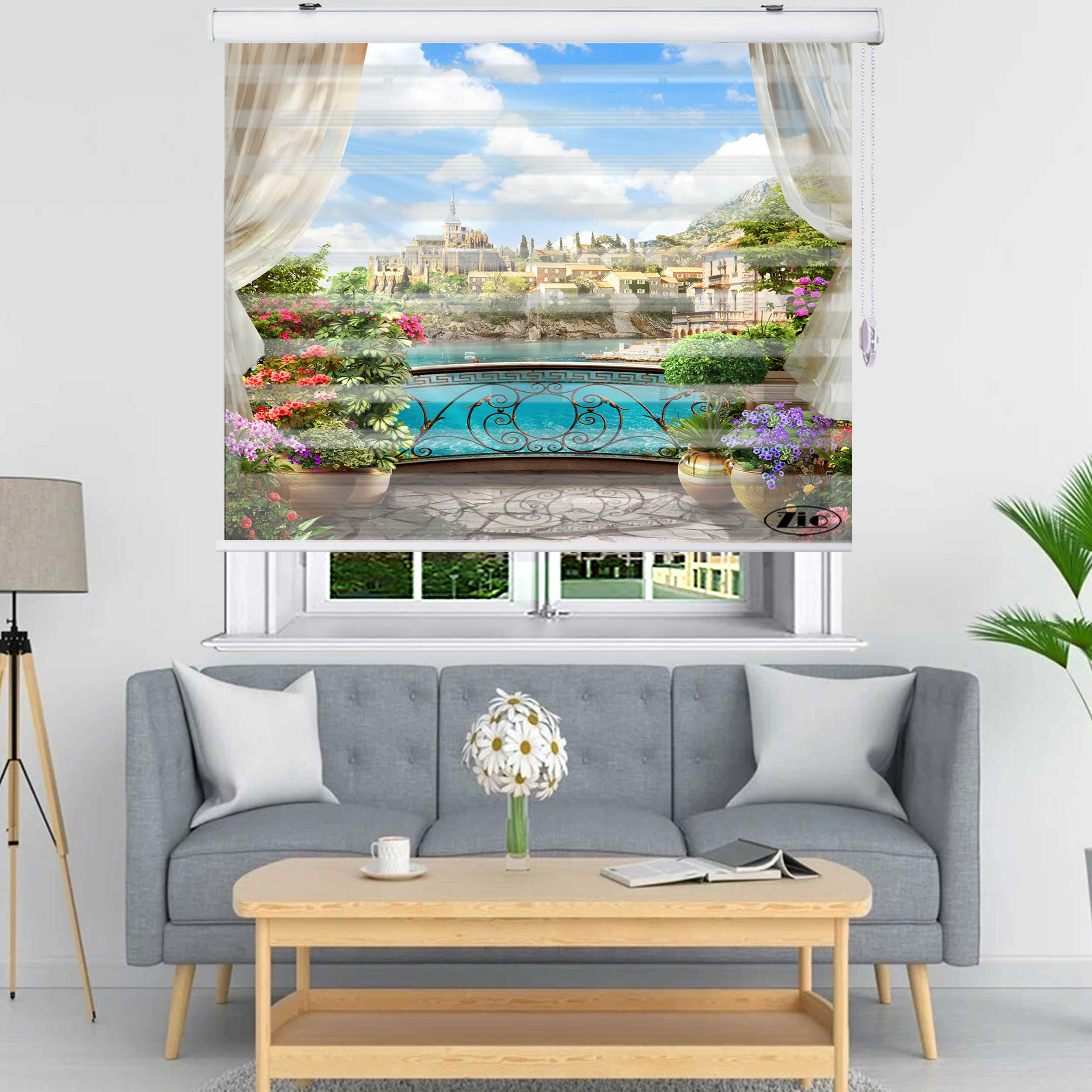 پرده زبرا زیو مدل L5009 سایز 100x150 سانتی متر