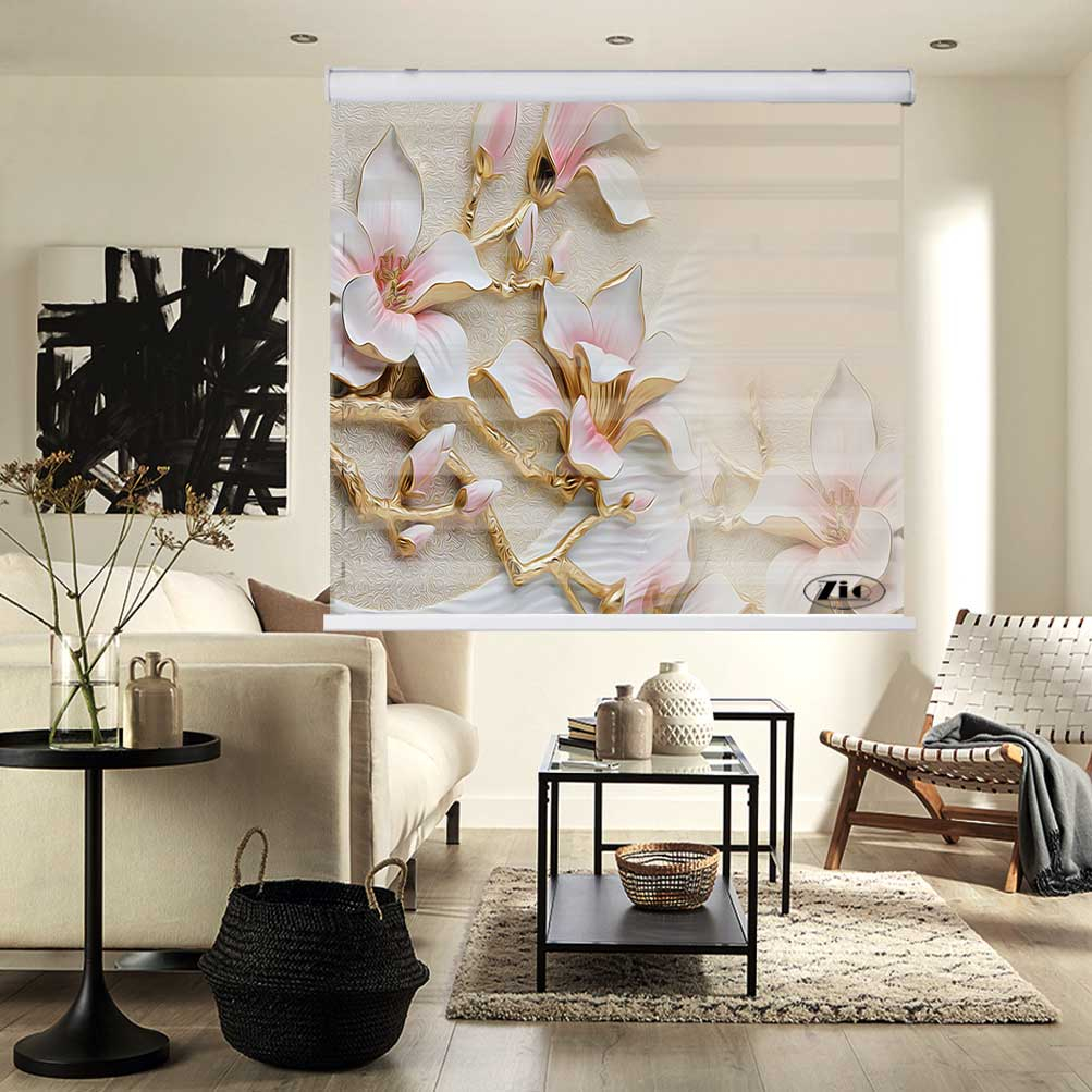 پرده زبرا زیو کد 3D1188 سایز 150x150 سانتی متر