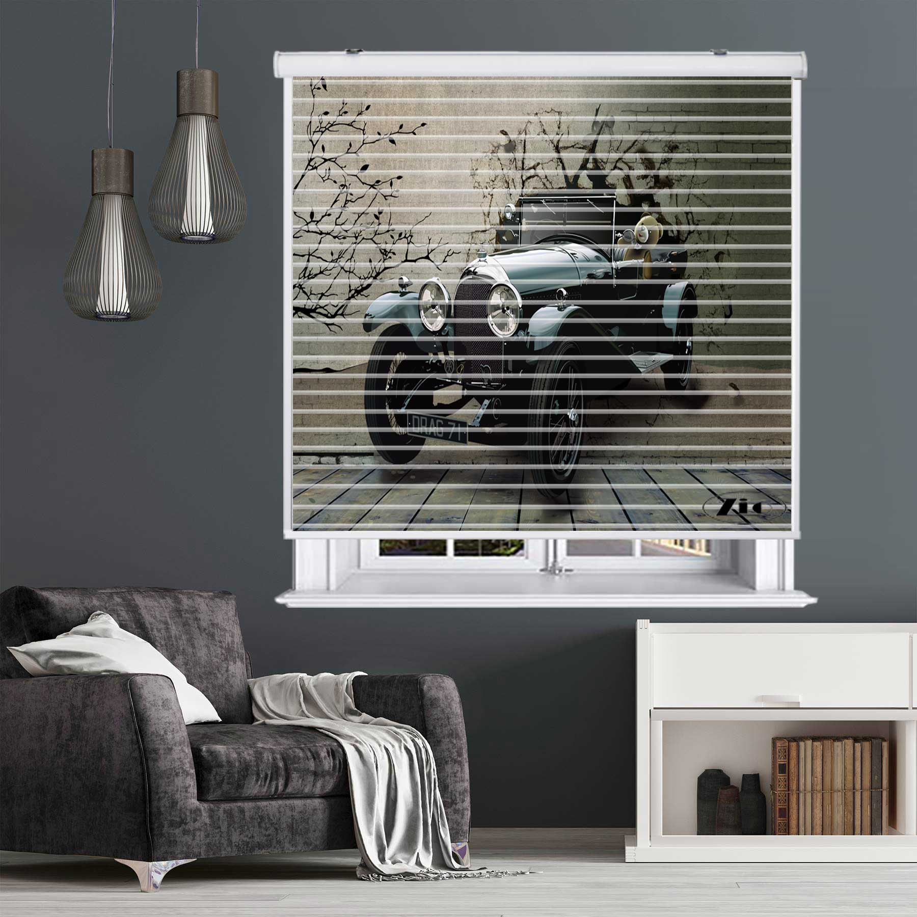 پرده زبرا زیو مدل سیلوئت OV 7027 سایز 150x150 سانتی متر