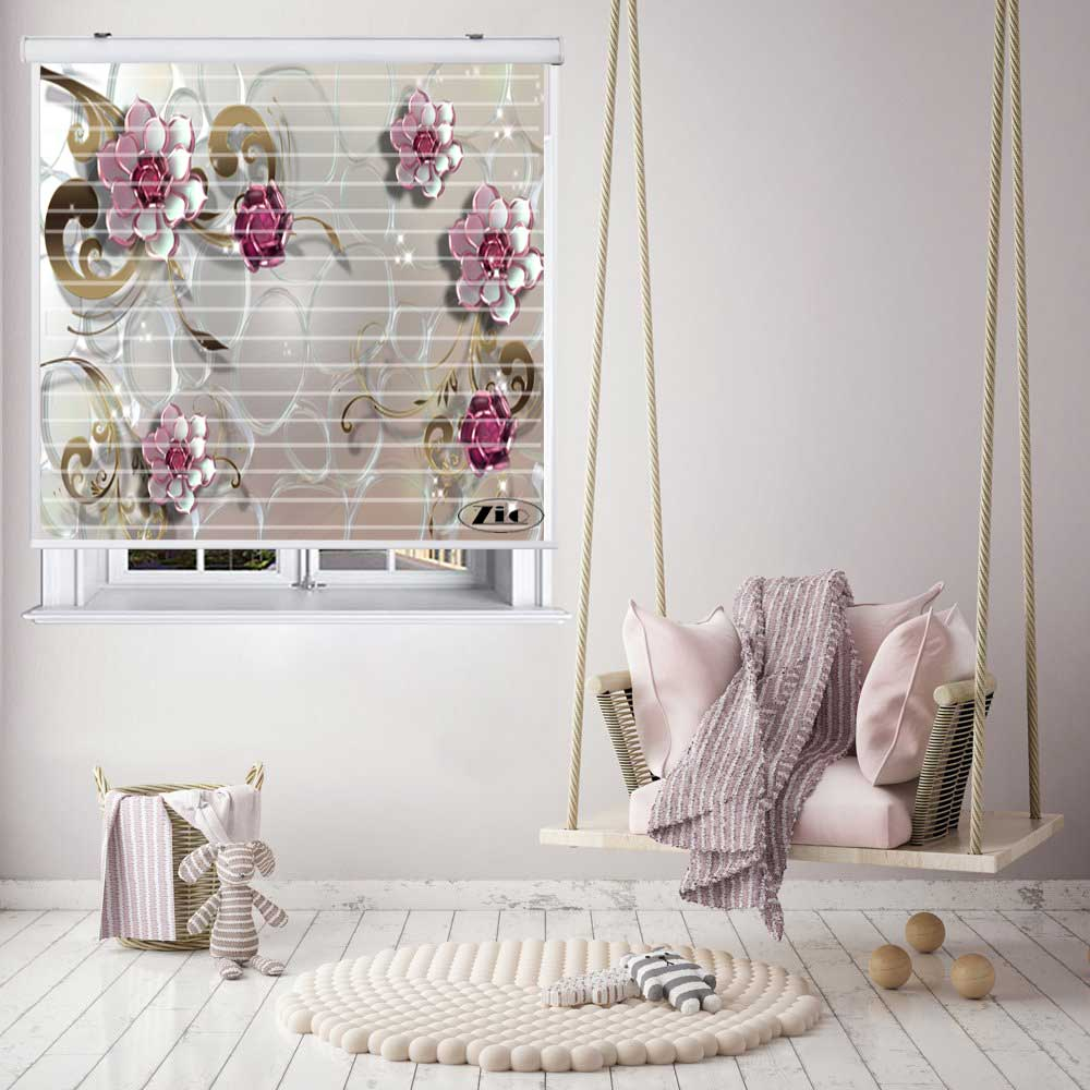 پرده زبرا زیو مدل 3D1041 سایز 150x150 سانتی متر