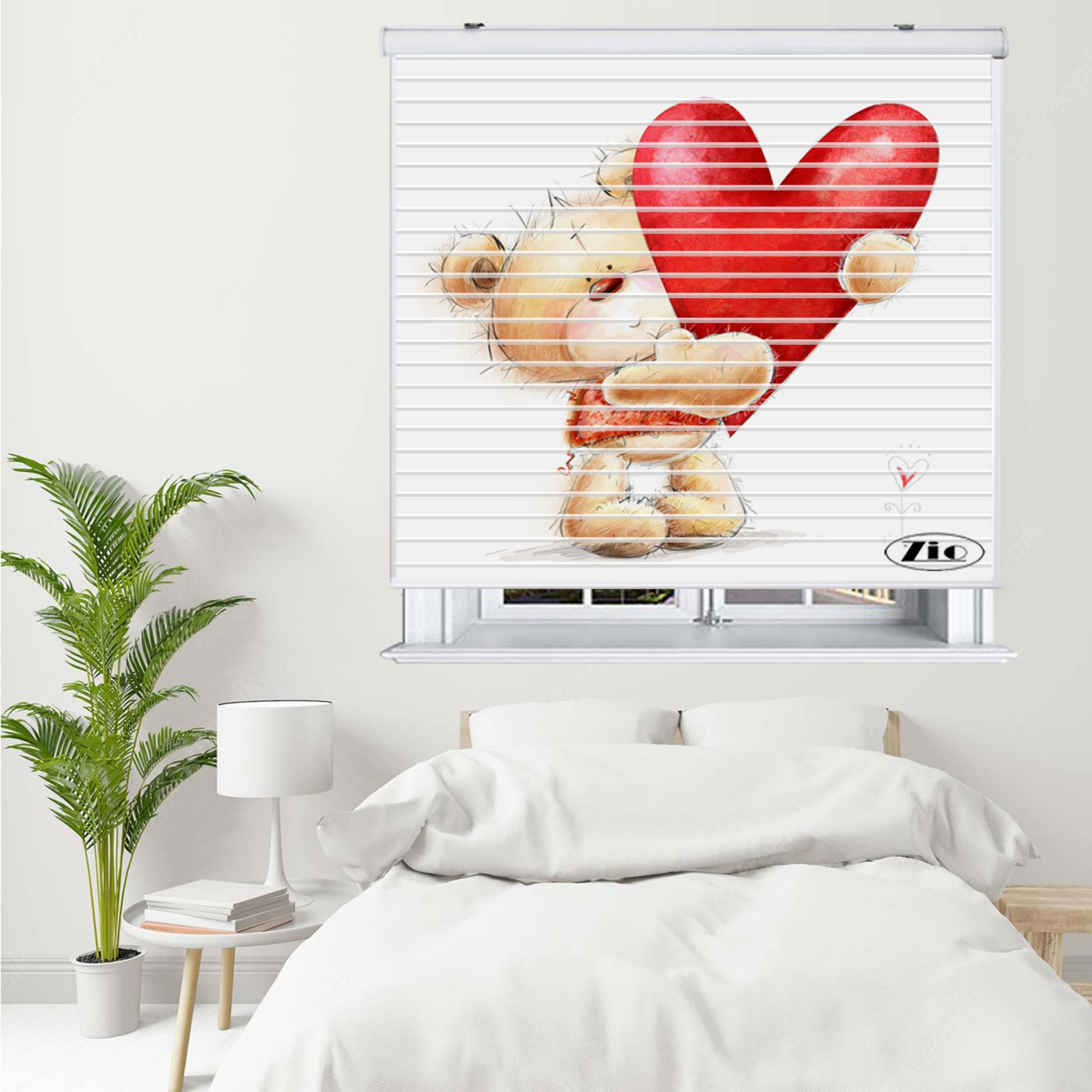 پرده زبرا زیو مدل سیلوئت K3067 سایز 150x150 سانتی متر